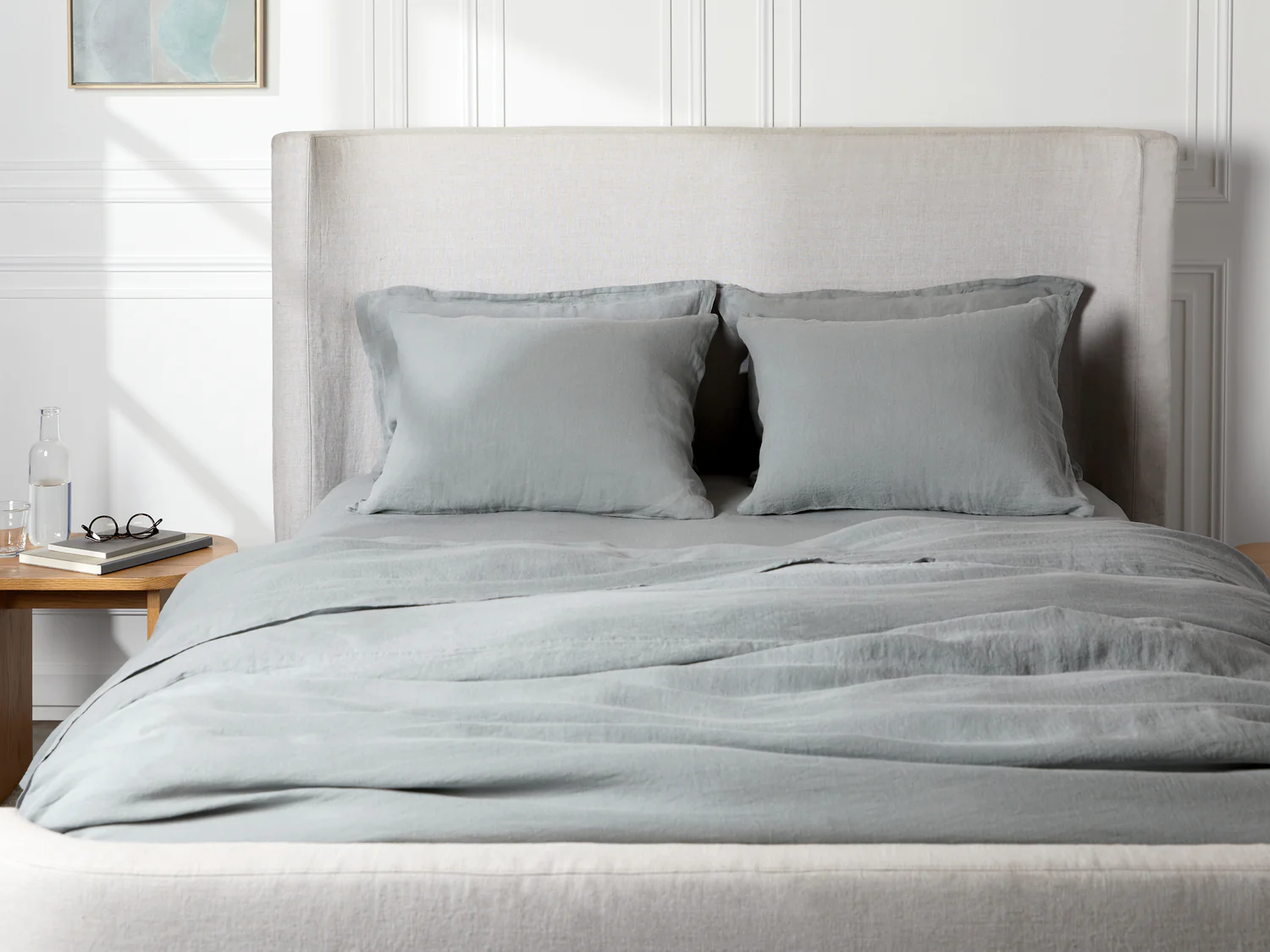 Linen Duvet Cover - FINAL SALE (Slate Blue) - Image 2