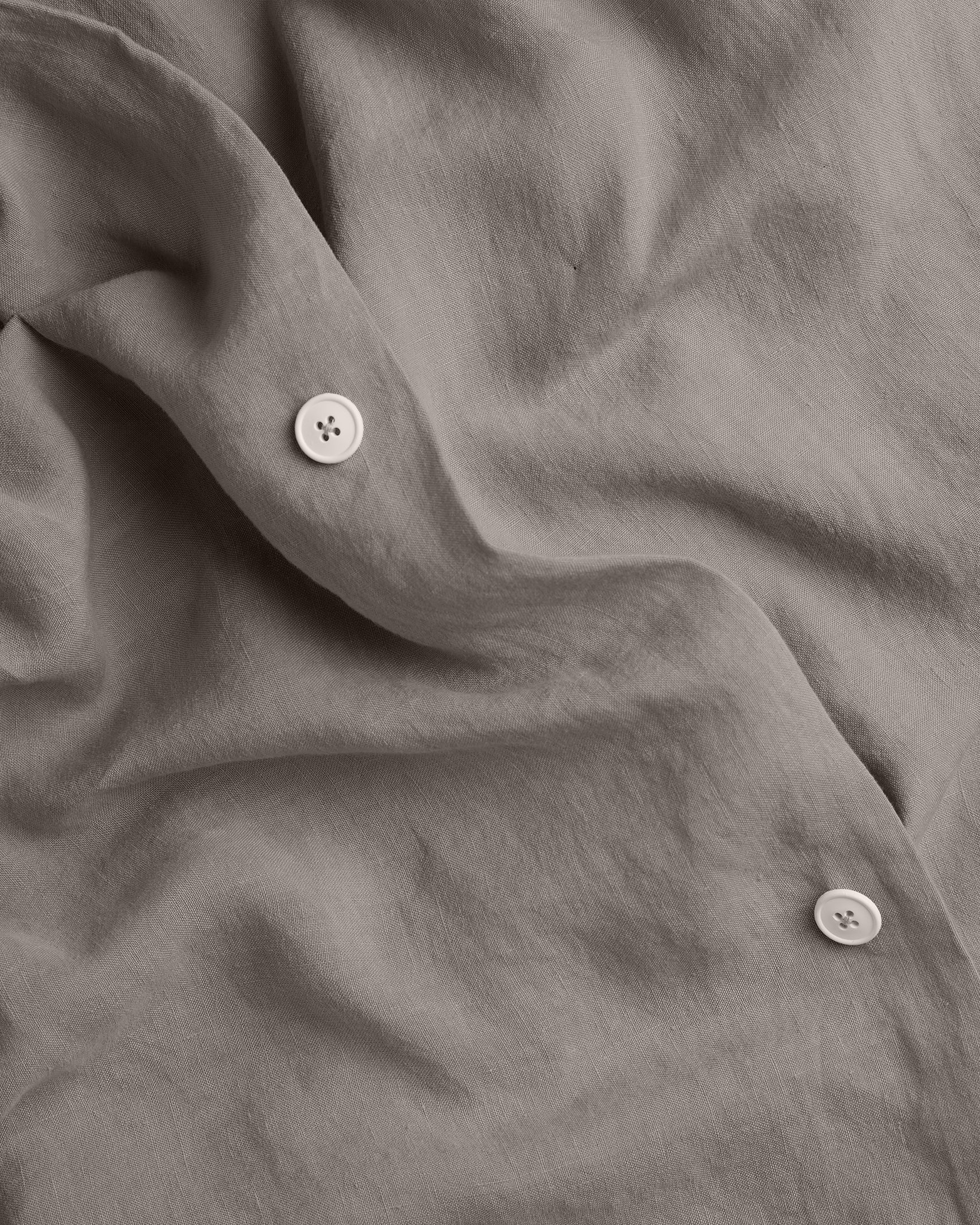 Linen Duvet Cover Set - Pebble K/CK - Image 3