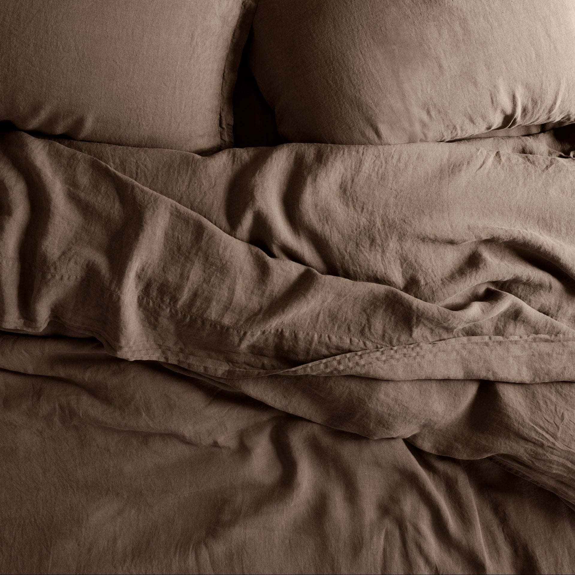 Linen Duvet Cover Set - Warm Grey K/CK - Image 5