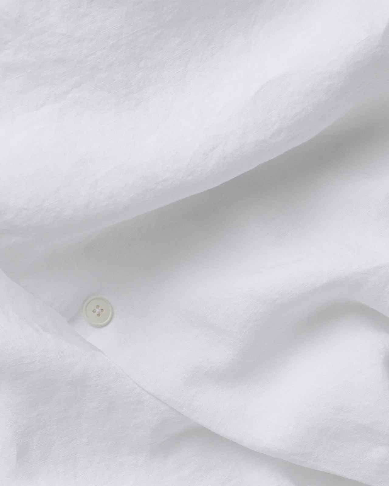 Linen Duvet Cover Set - White K/CK - Image 3