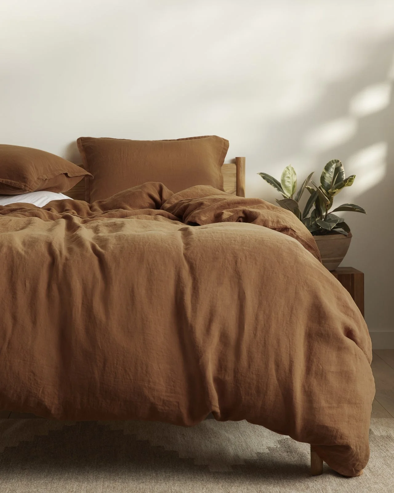 Linen Duvet Cover (Tobacco) - Image 2