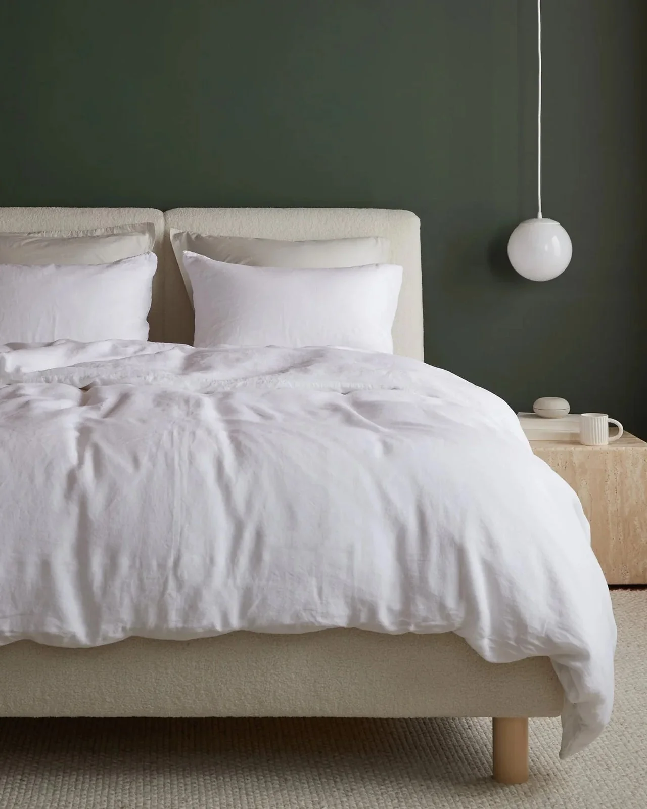 Linen Duvet Cover (White) - Image 4
