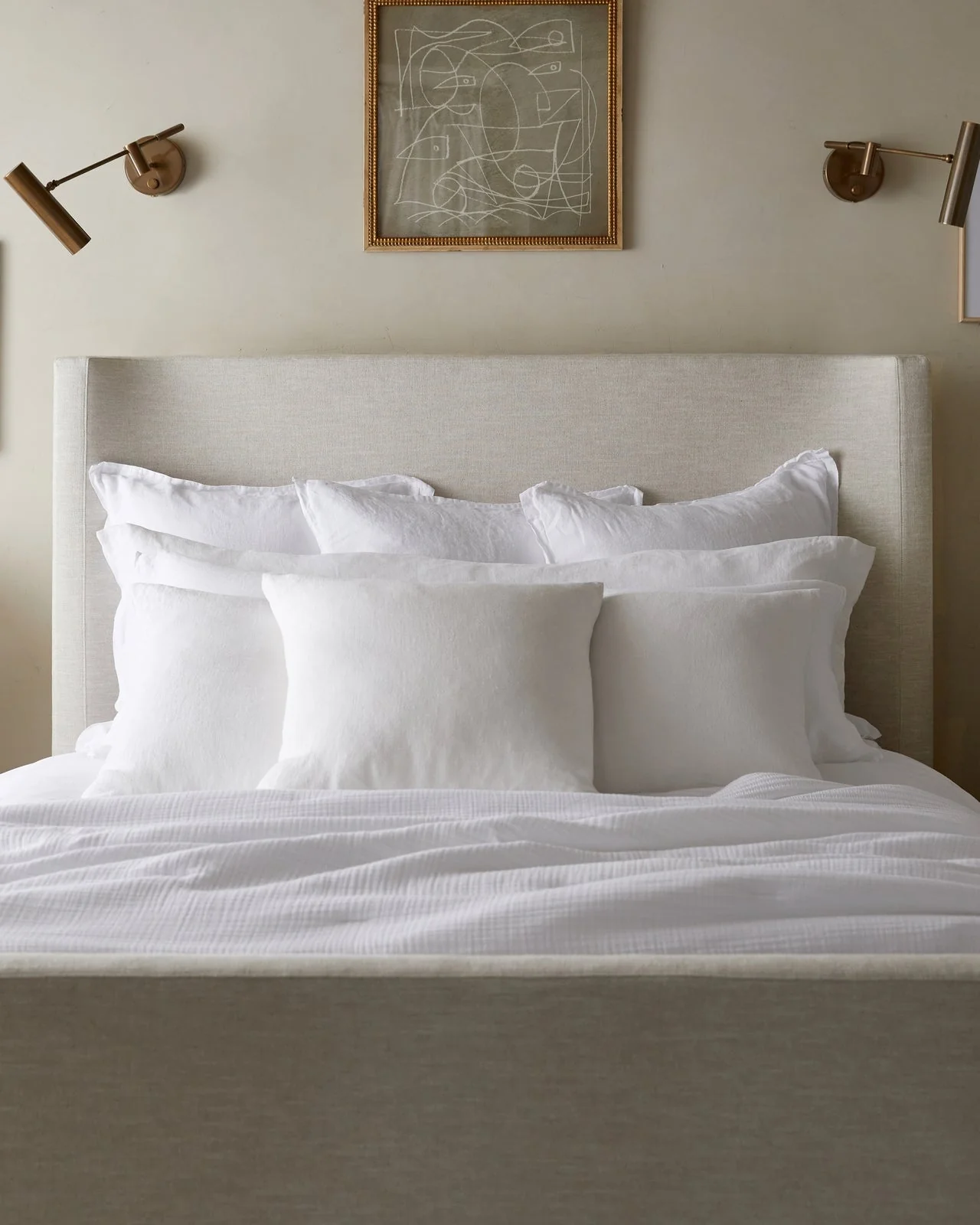 Linen Euro Sham (White) - Image 4