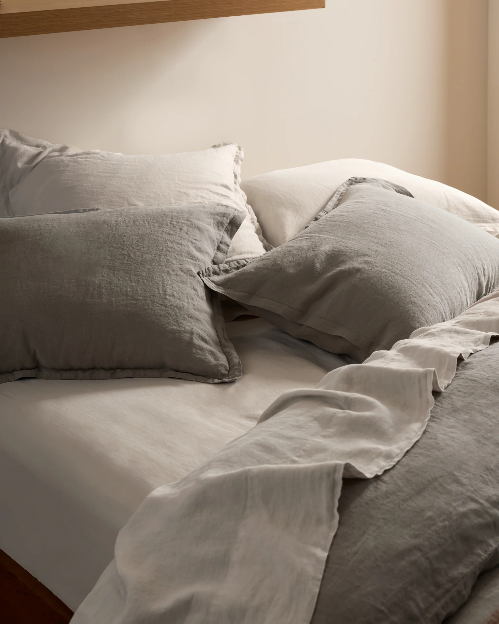 Linen Sham Set (Pebble) - Image 2