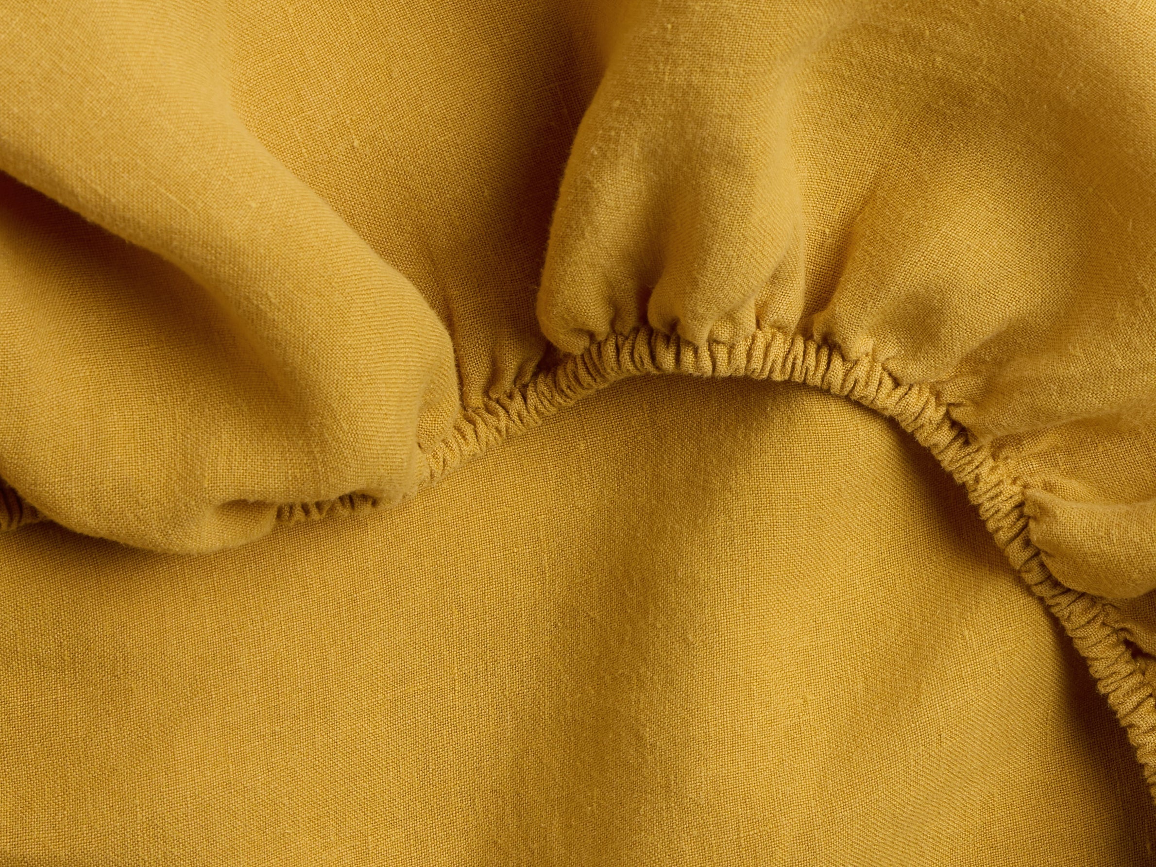 Linen Fitted Sheet - FINAL SALE (Marigold) - Image 3