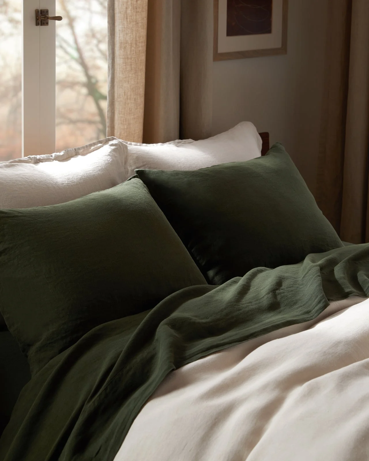 Linen Pillowcase Set (Evergreen) - Image 2
