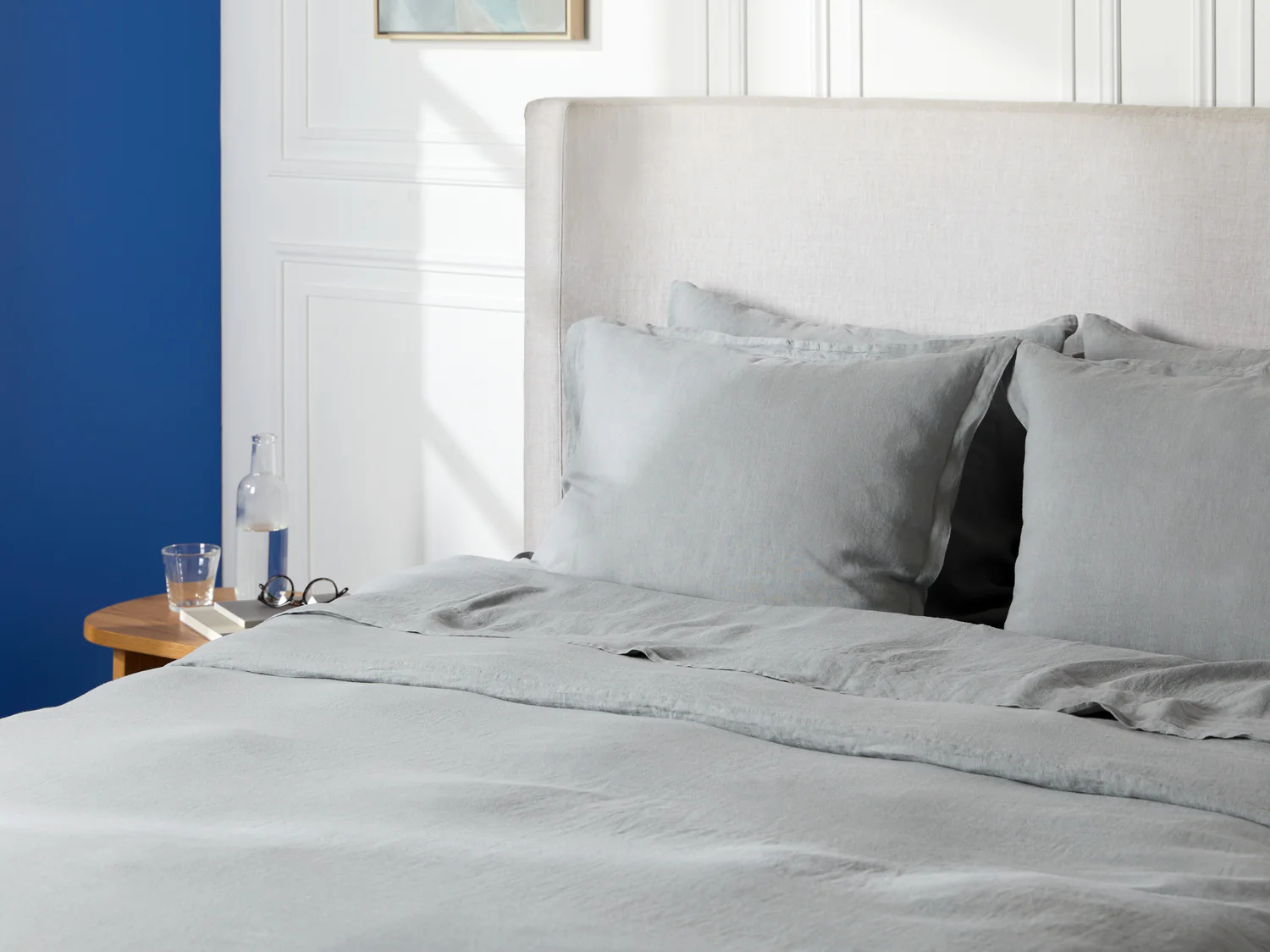 Linen Sham Set - FINAL SALE (Slate Blue) - Image 2