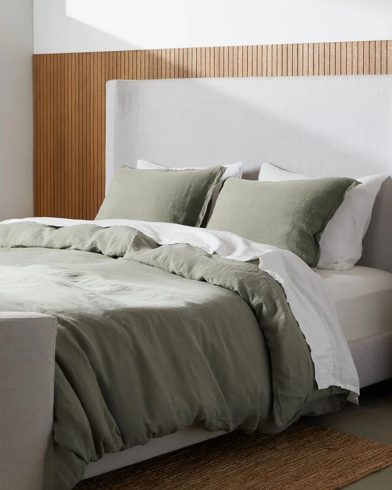 Linen Sham Set (Moss) - Image 2