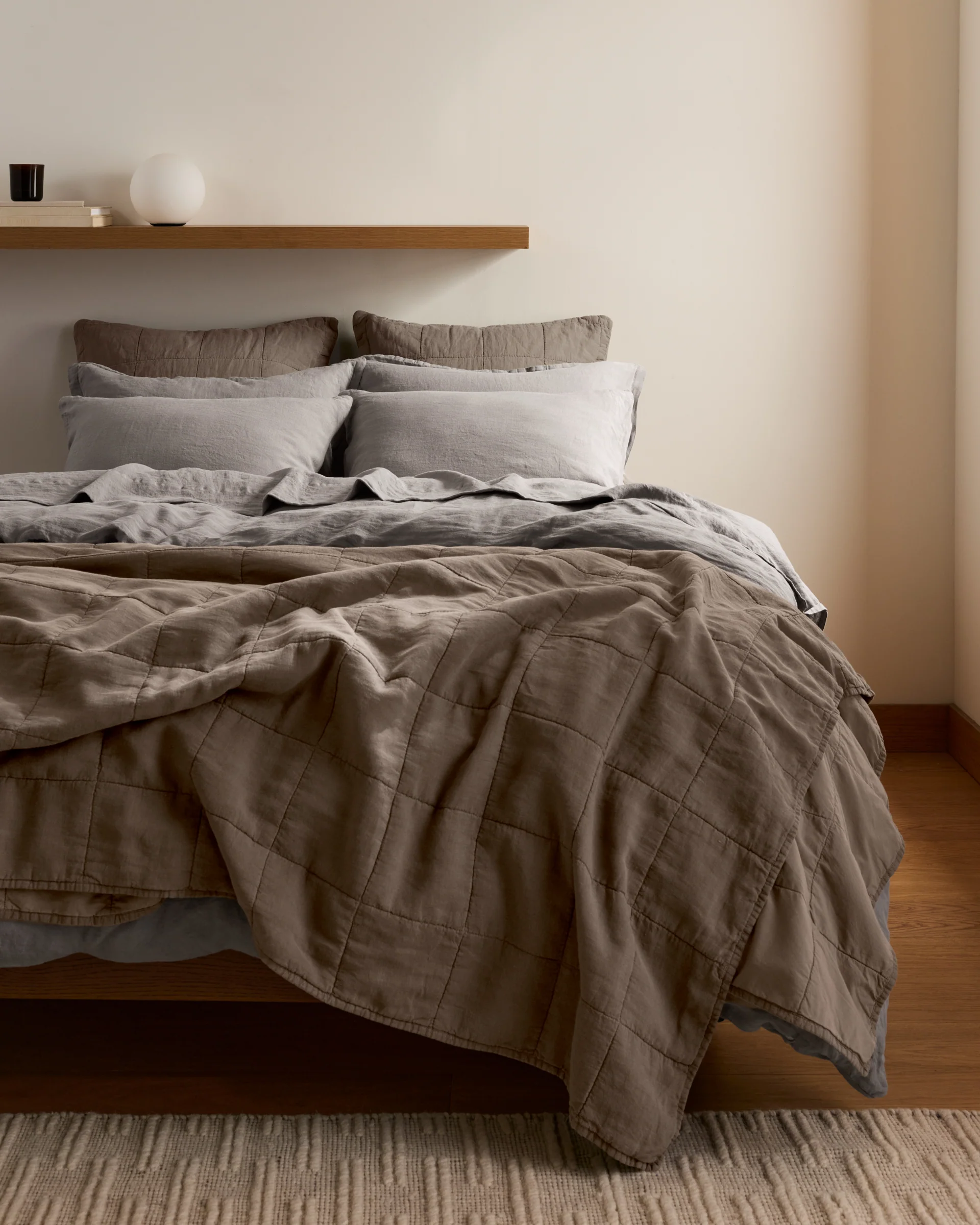 Linen Fitted Sheet (Pebble) - Image 4