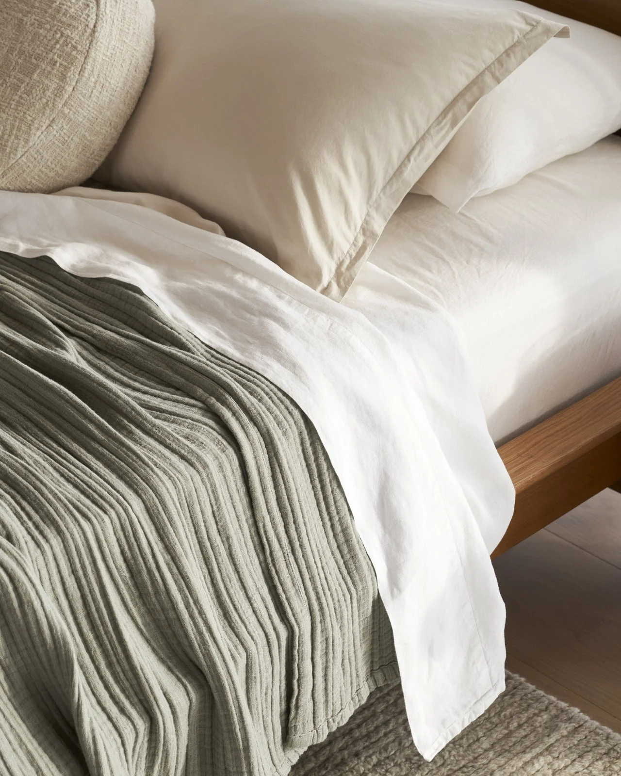 Linen Sheet Set - White F/Q - Image 4