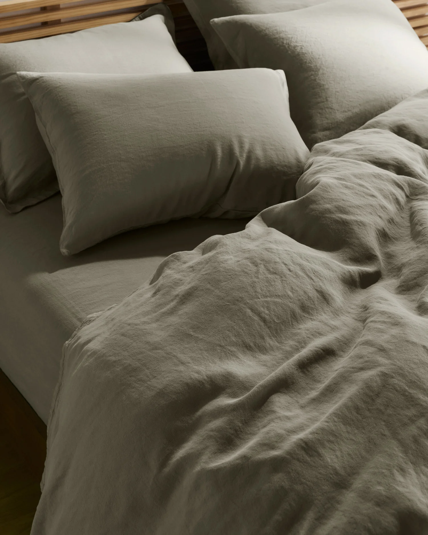 Linen Tencel Duvet Cover (Moss) - Image 4