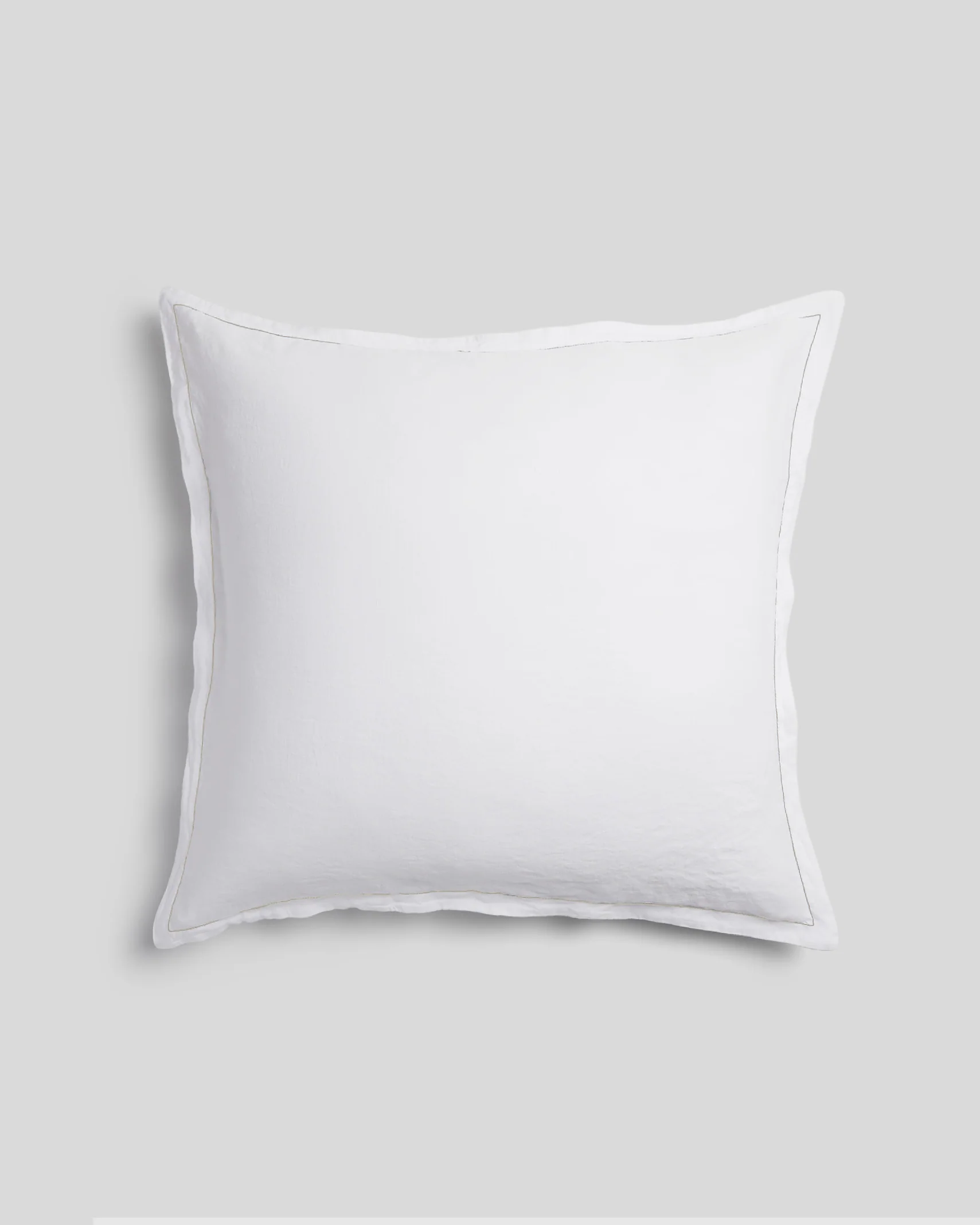 Linen Tencel Euro Sham (White)