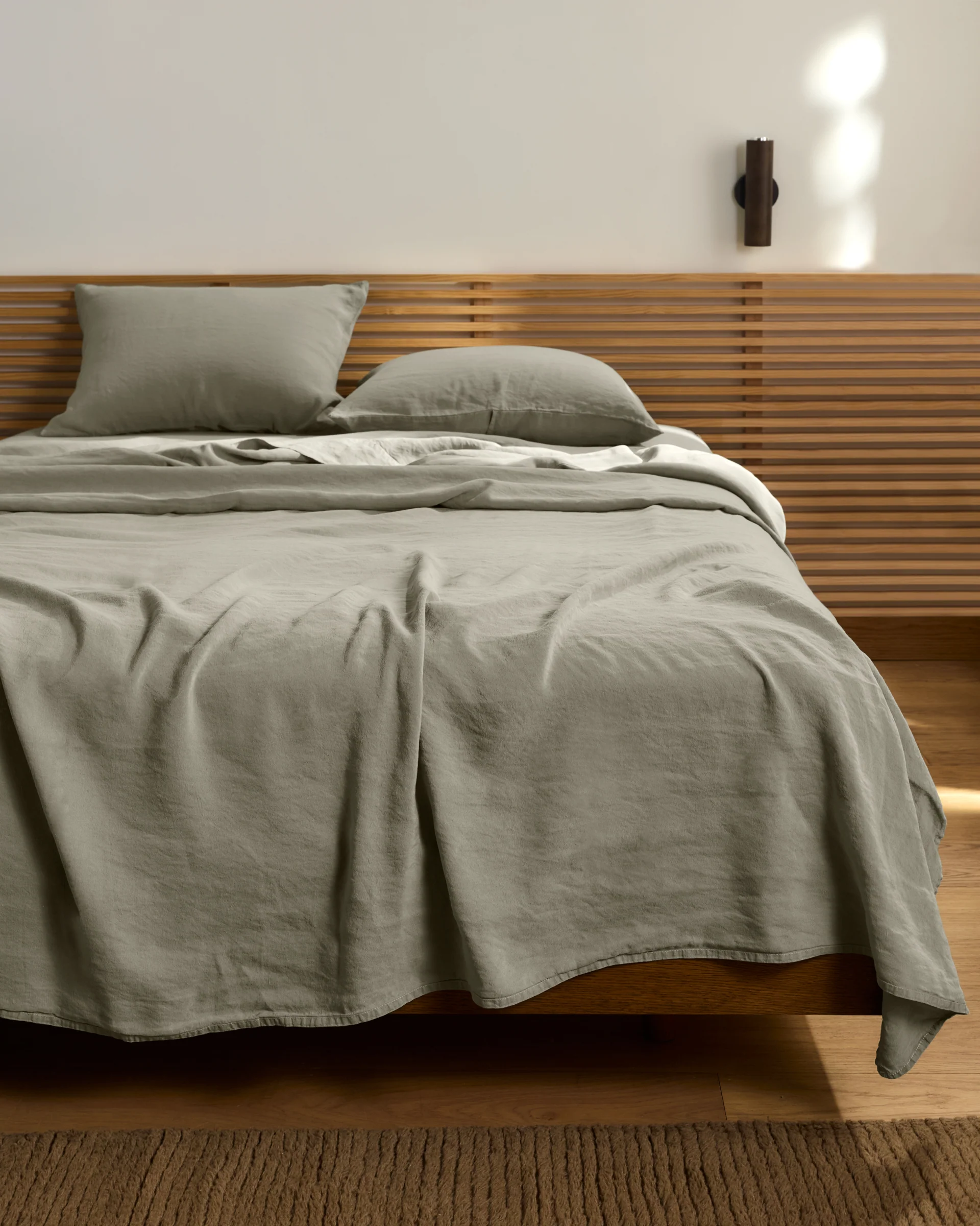 Linen Tencel Sheet Set - Moss F/Q - Image 2
