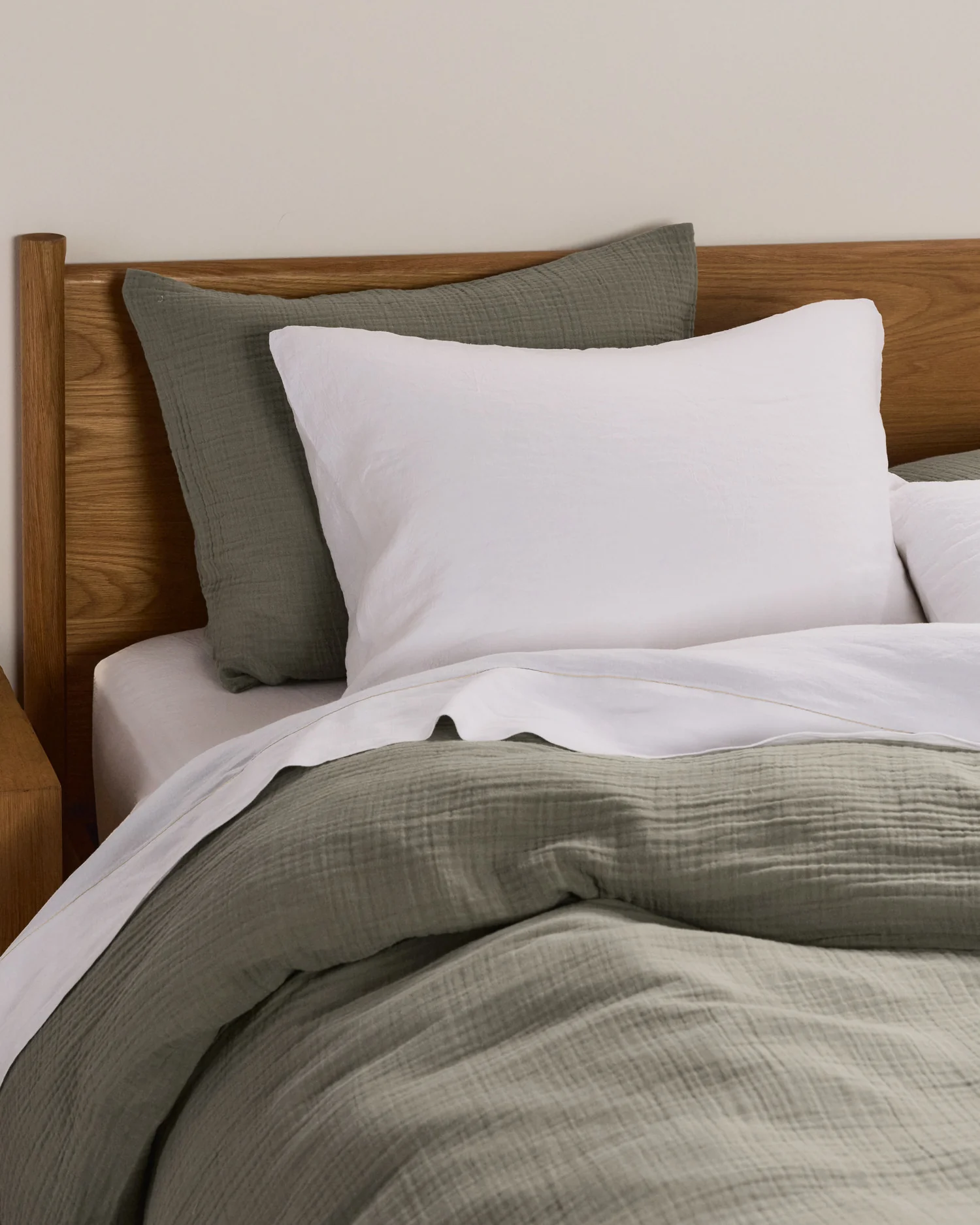 Linen Tencel Pillowcase Set (White) - Image 2