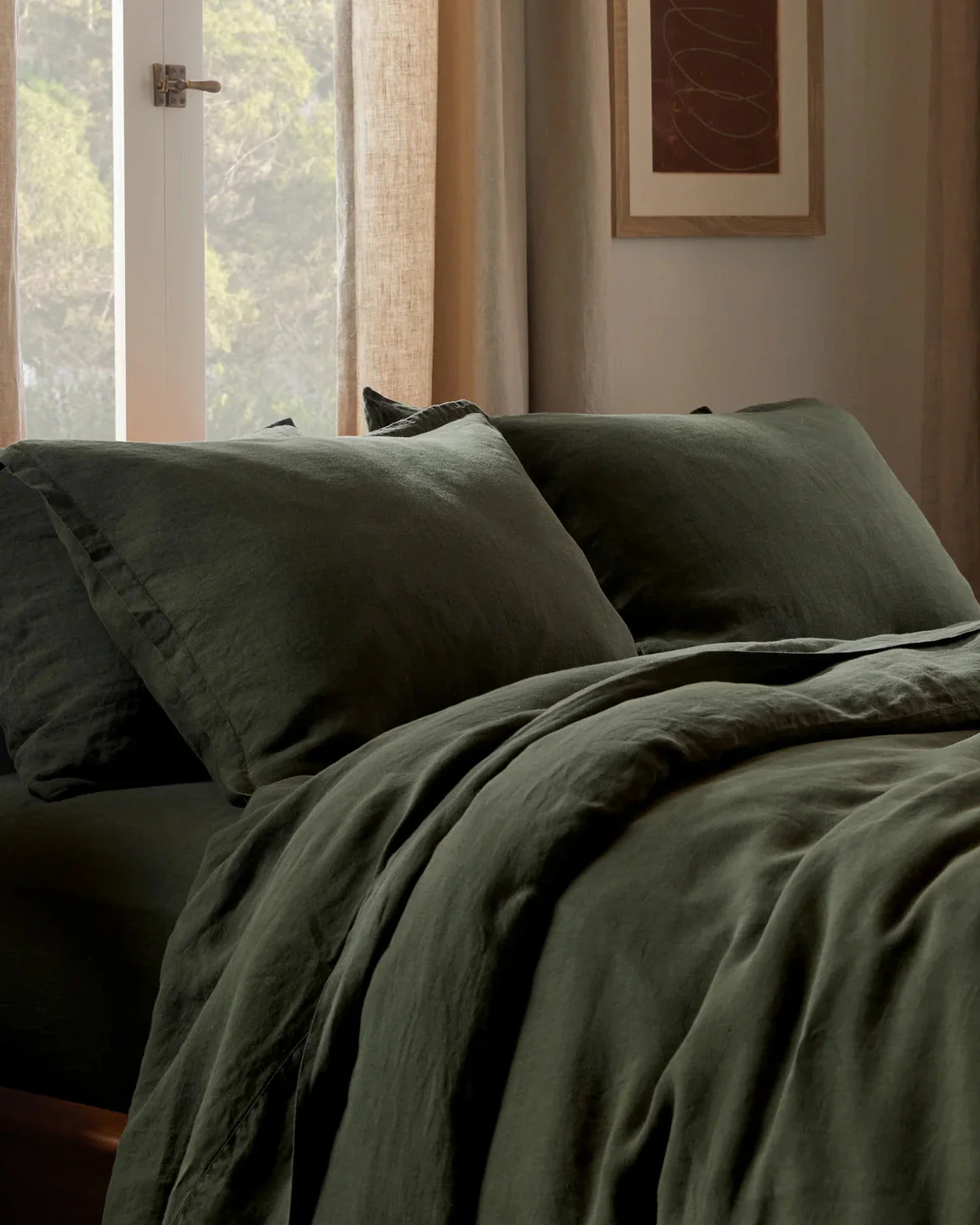 Linen Top Sheet - Evergreen - Image 5