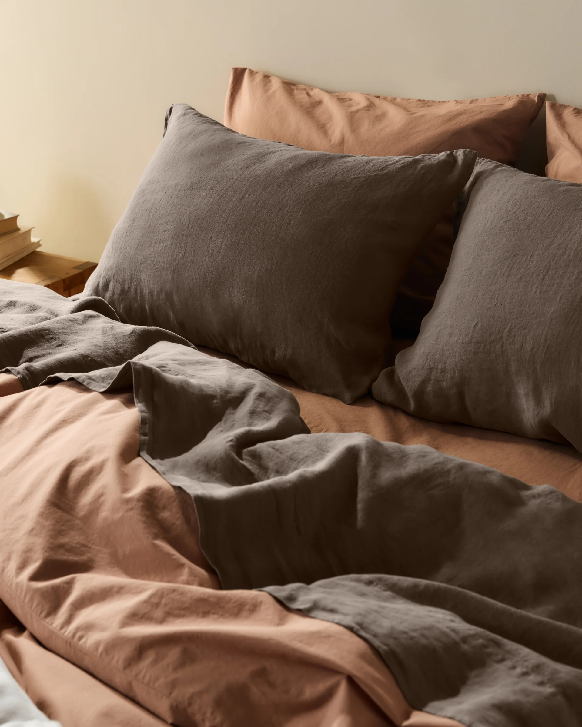 Linen Pillowcase Set (Warm Grey) - Image 2