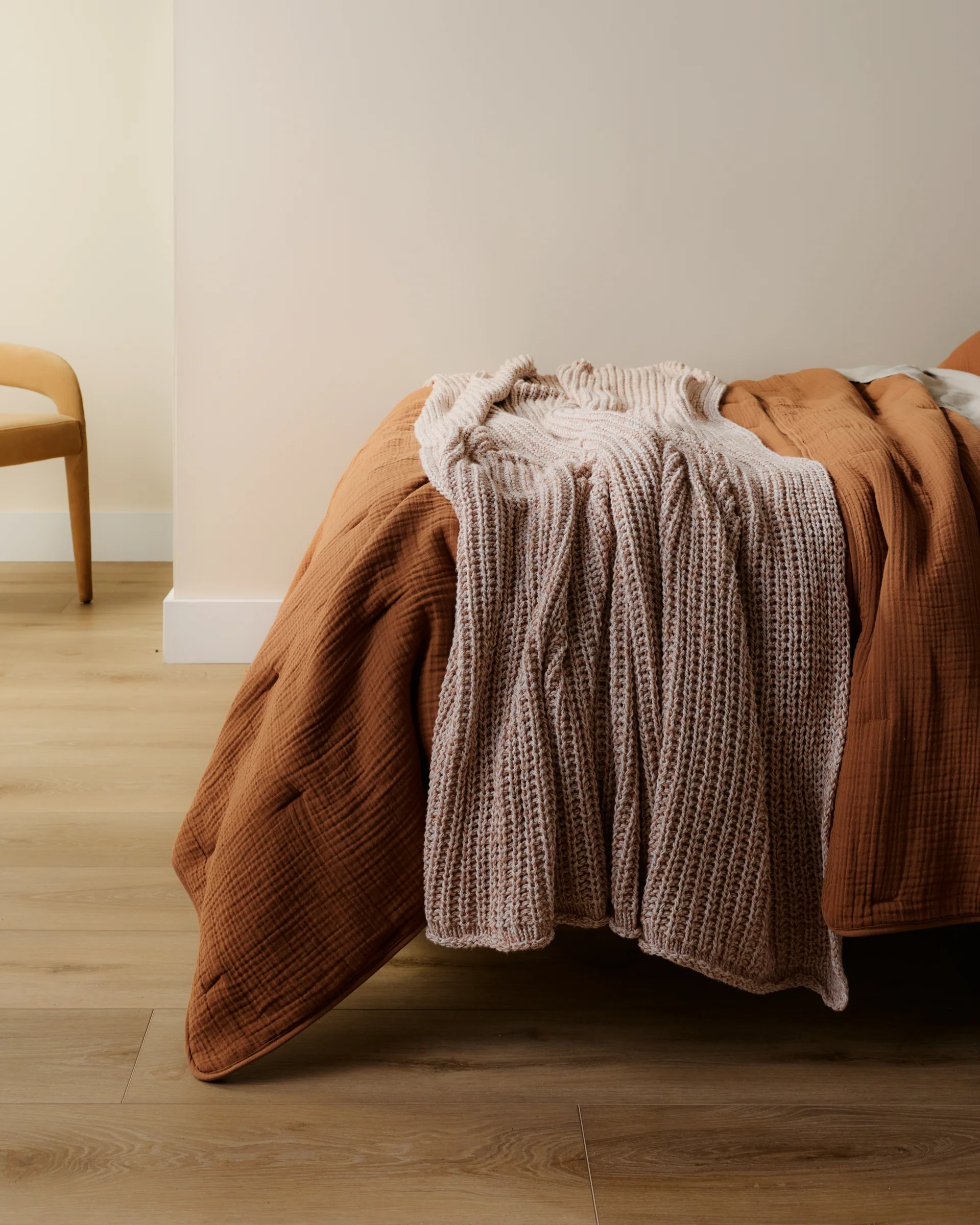 Marled Cotton Throw (Adobe) - Image 2