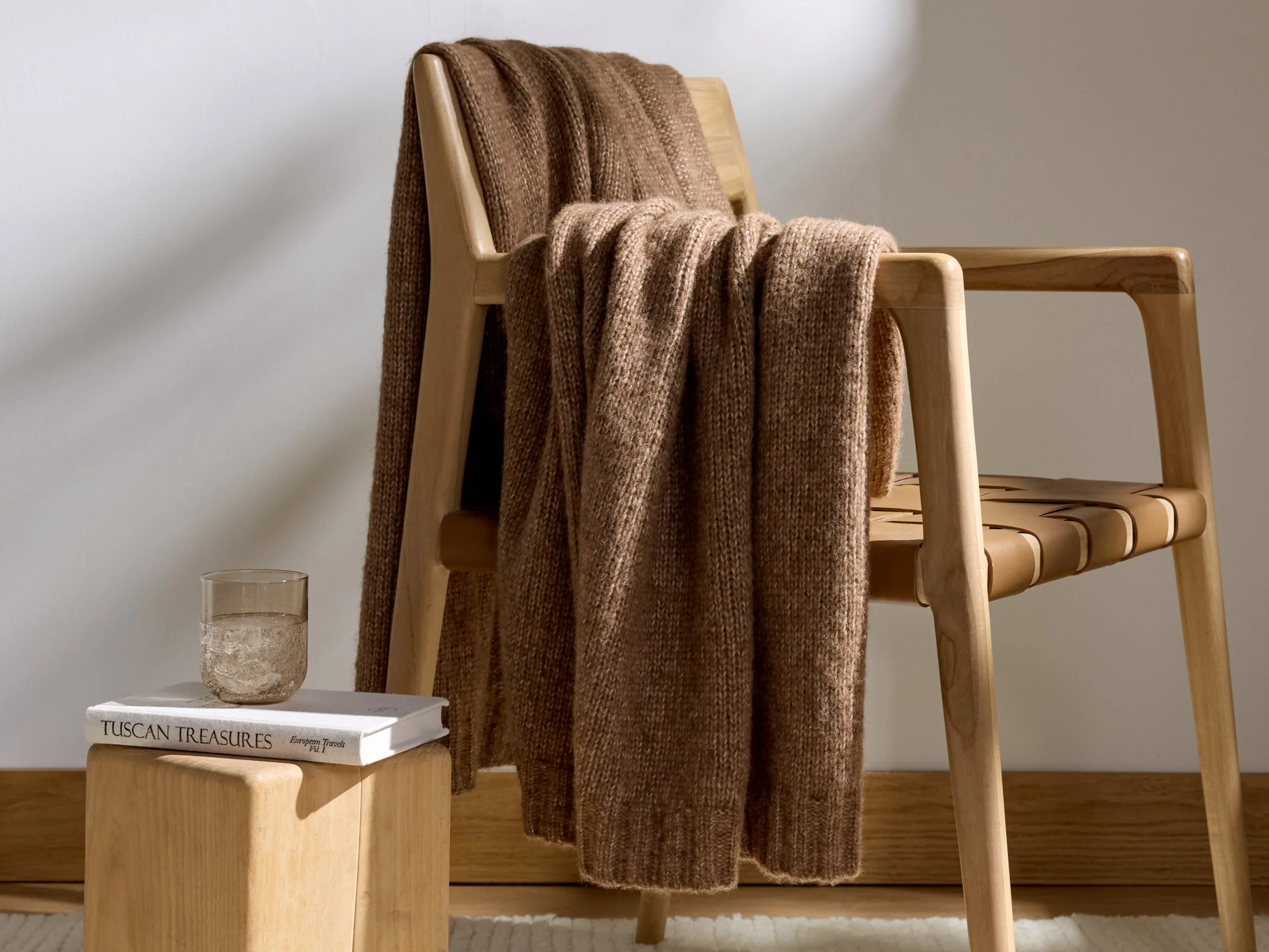 Natural Alpaca Throw - FINAL SALE (Tobacco) - Image 2
