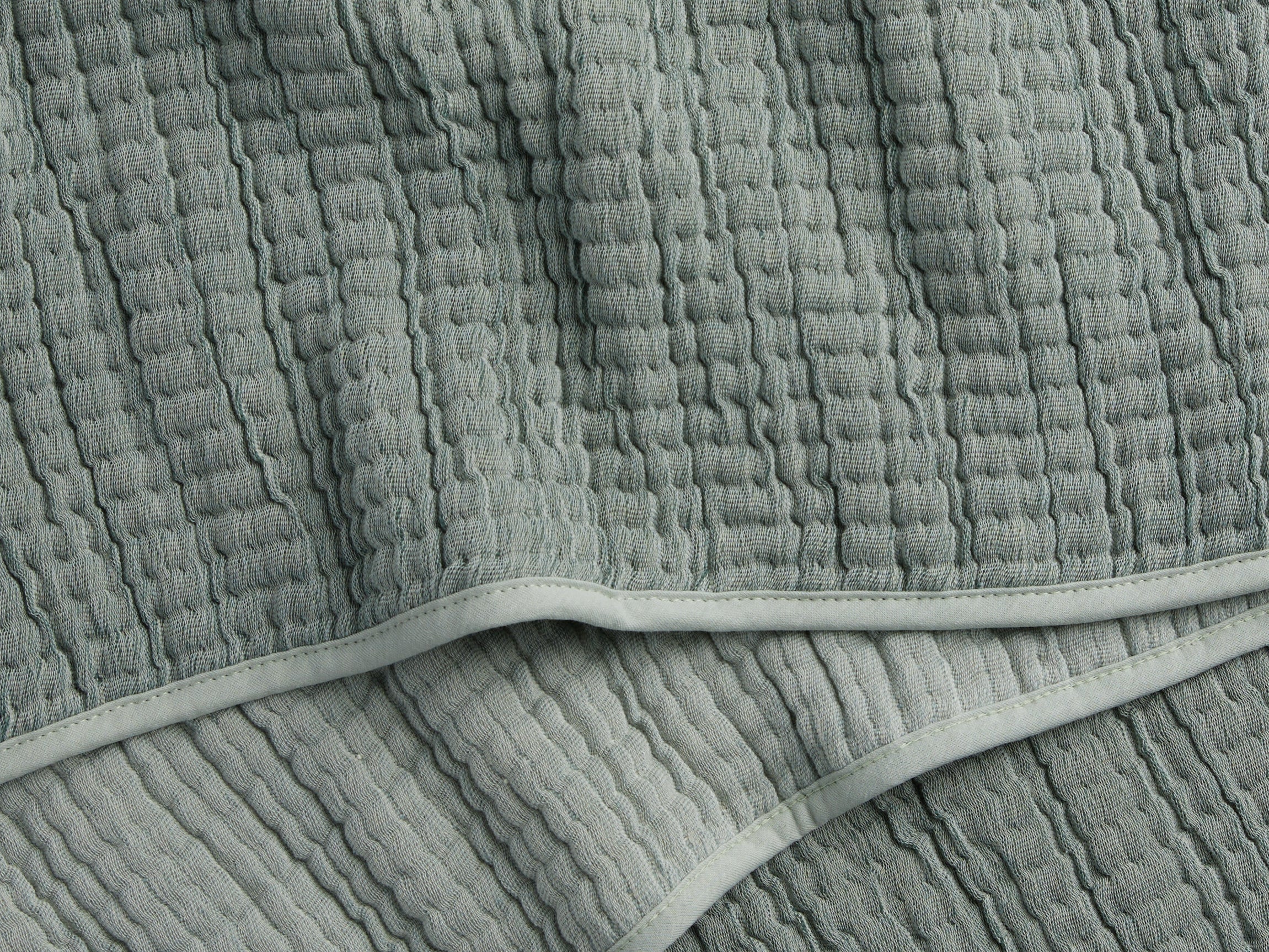 Organic Channel Gauze Throw - FINAL SALE (Agave and Spa) - Image 2