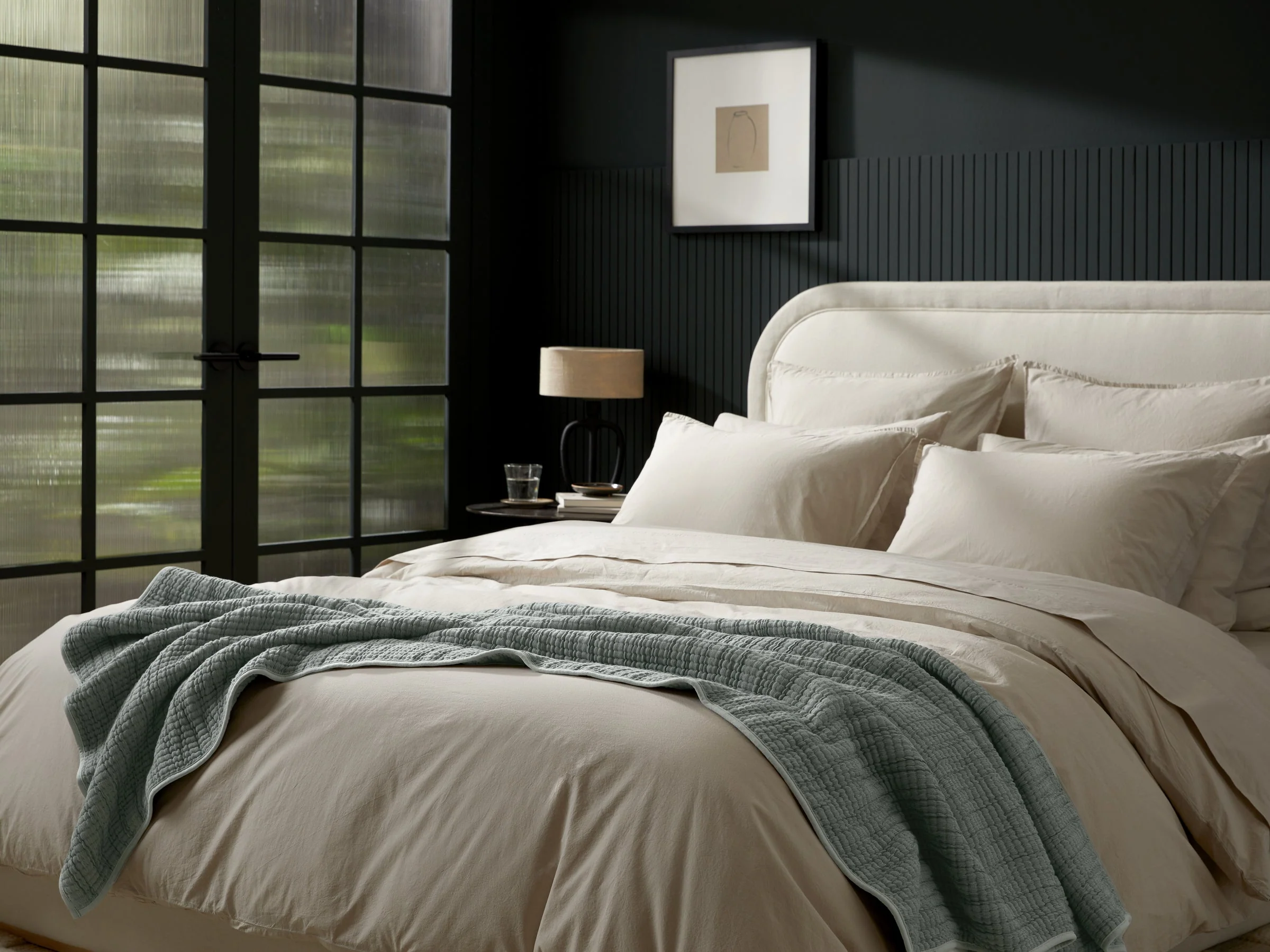 Organic Channel Gauze Throw - FINAL SALE (Agave and Spa) - Image 3