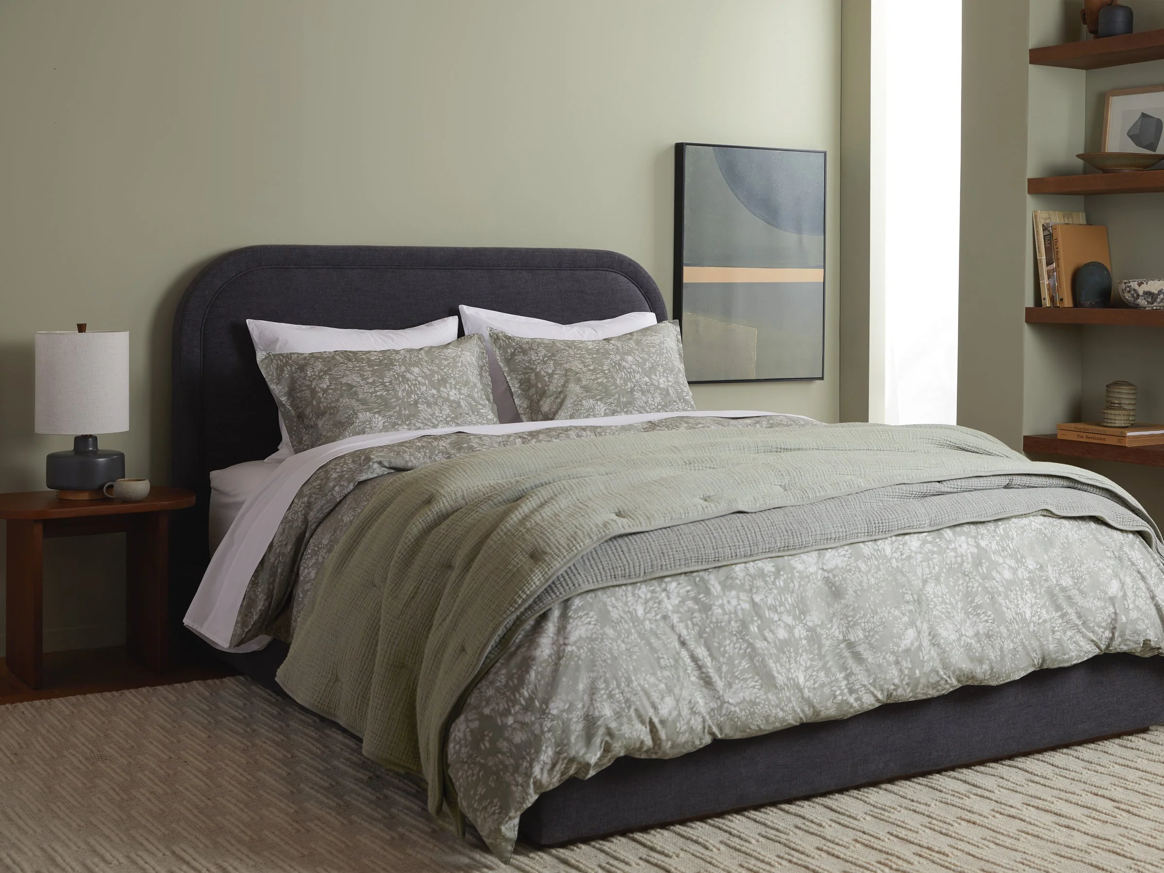 Organic Cloud Cotton Quilt - FINAL SALE (Heathered Moss) - Image 4