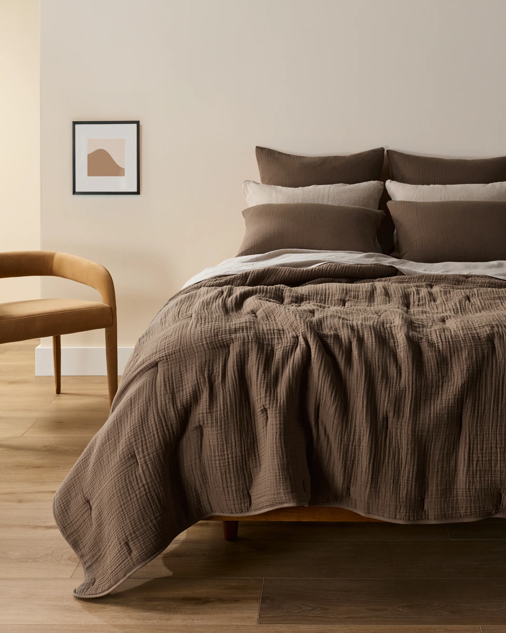 Organic Cloud Cotton Sham Set (Warm Grey) - Image 4