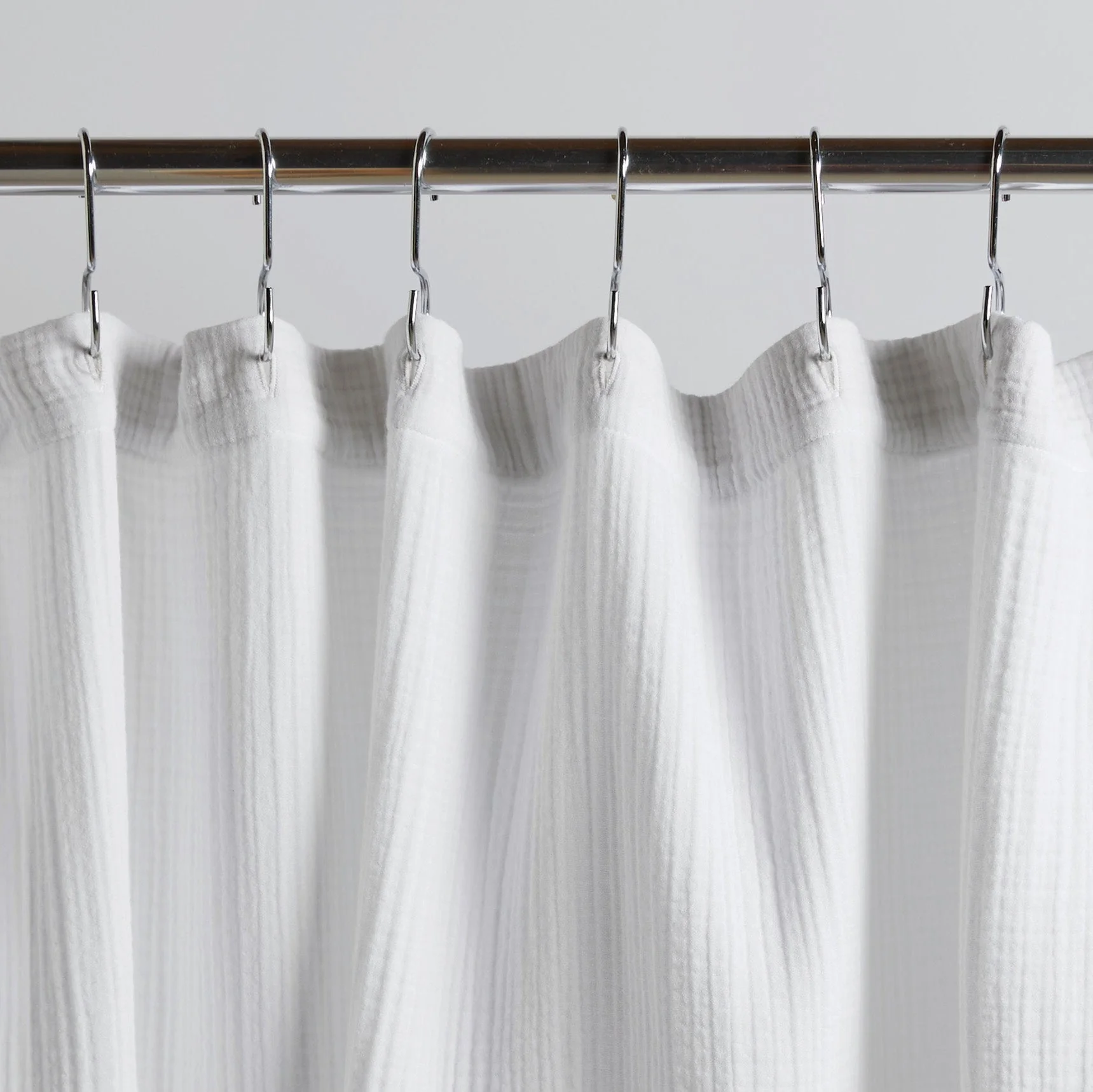 Organic Cloud Cotton Shower Curtain - FINAL SALE (White) - Image 4