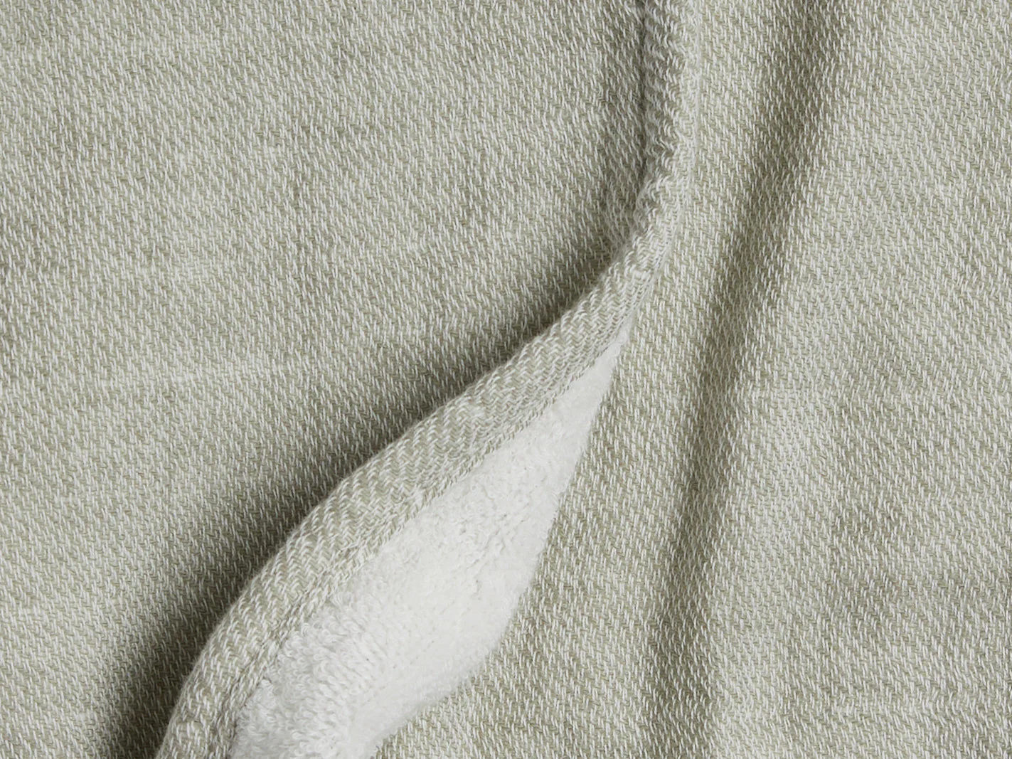 Organic Gauze Terry Towels - FINAL SALE (Moss with Cream) - Image 2