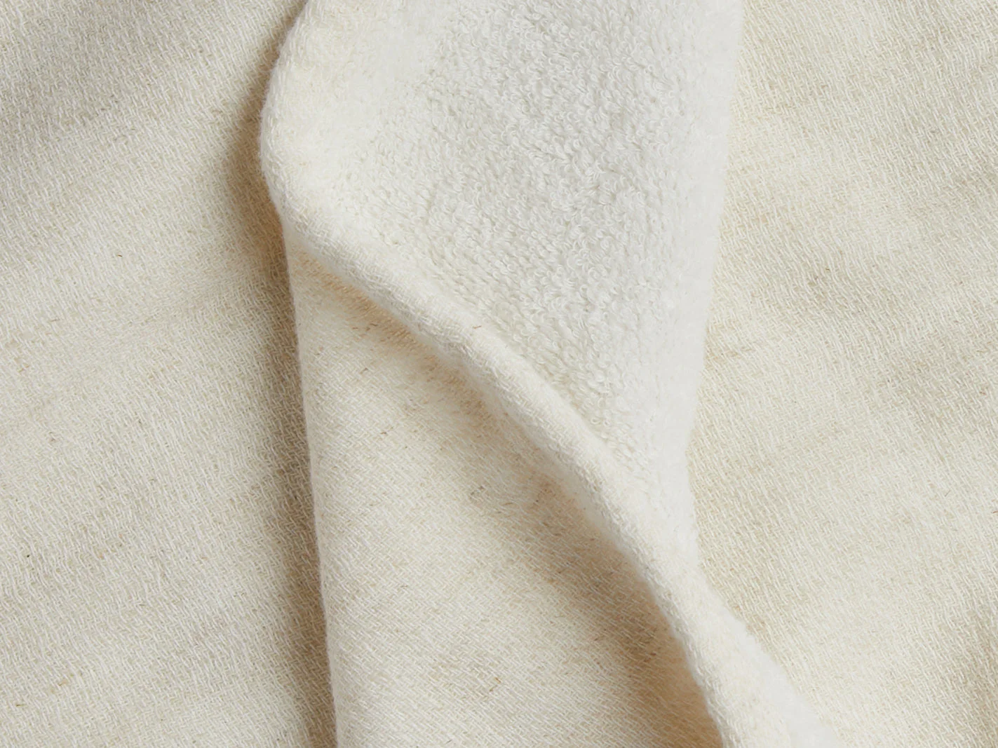 Organic Gauze Terry Towels - FINAL SALE (Natural with Cream) - Image 3