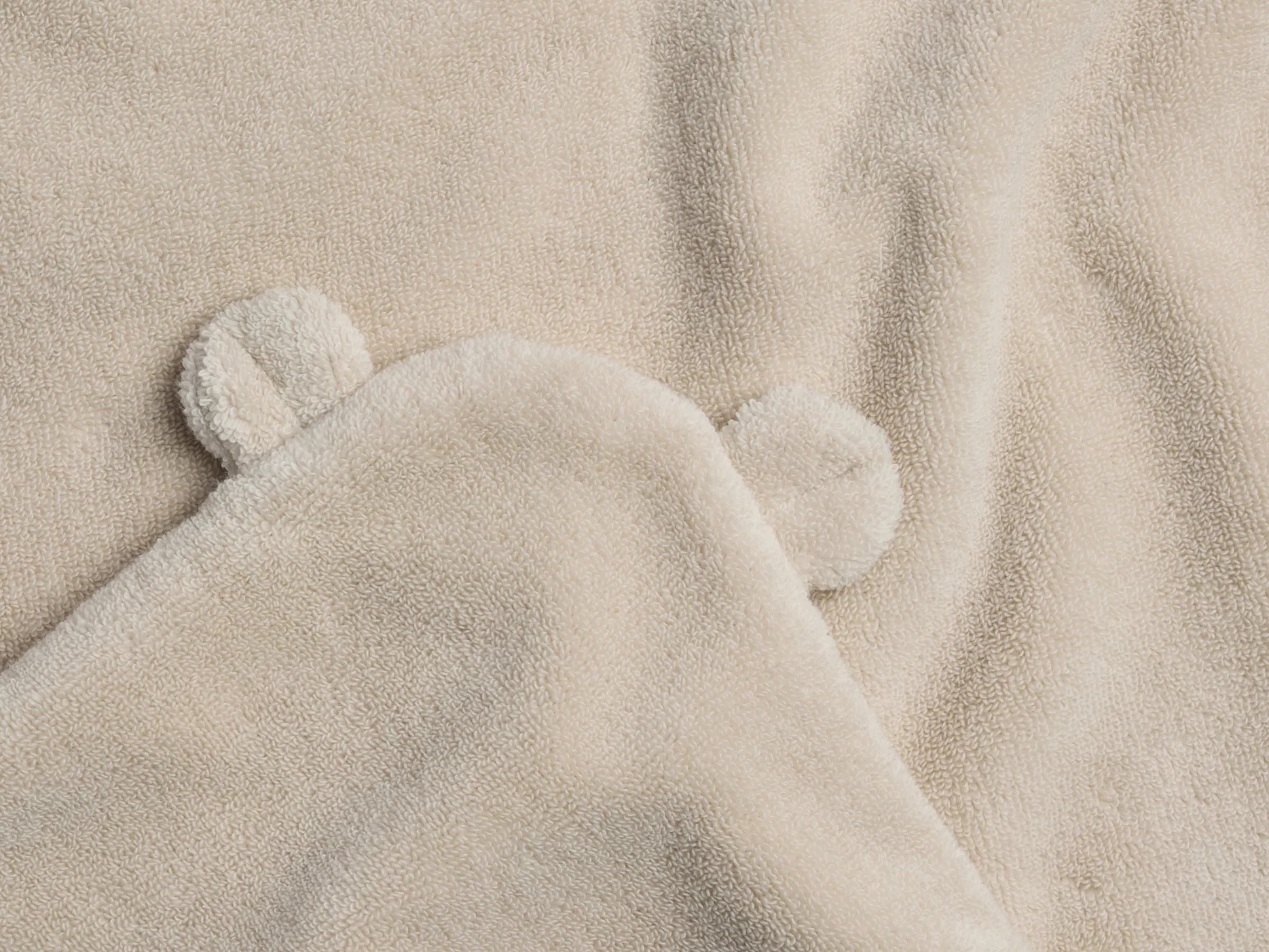 Organic Hooded Baby Towel with Ears (Natural) - Image 3