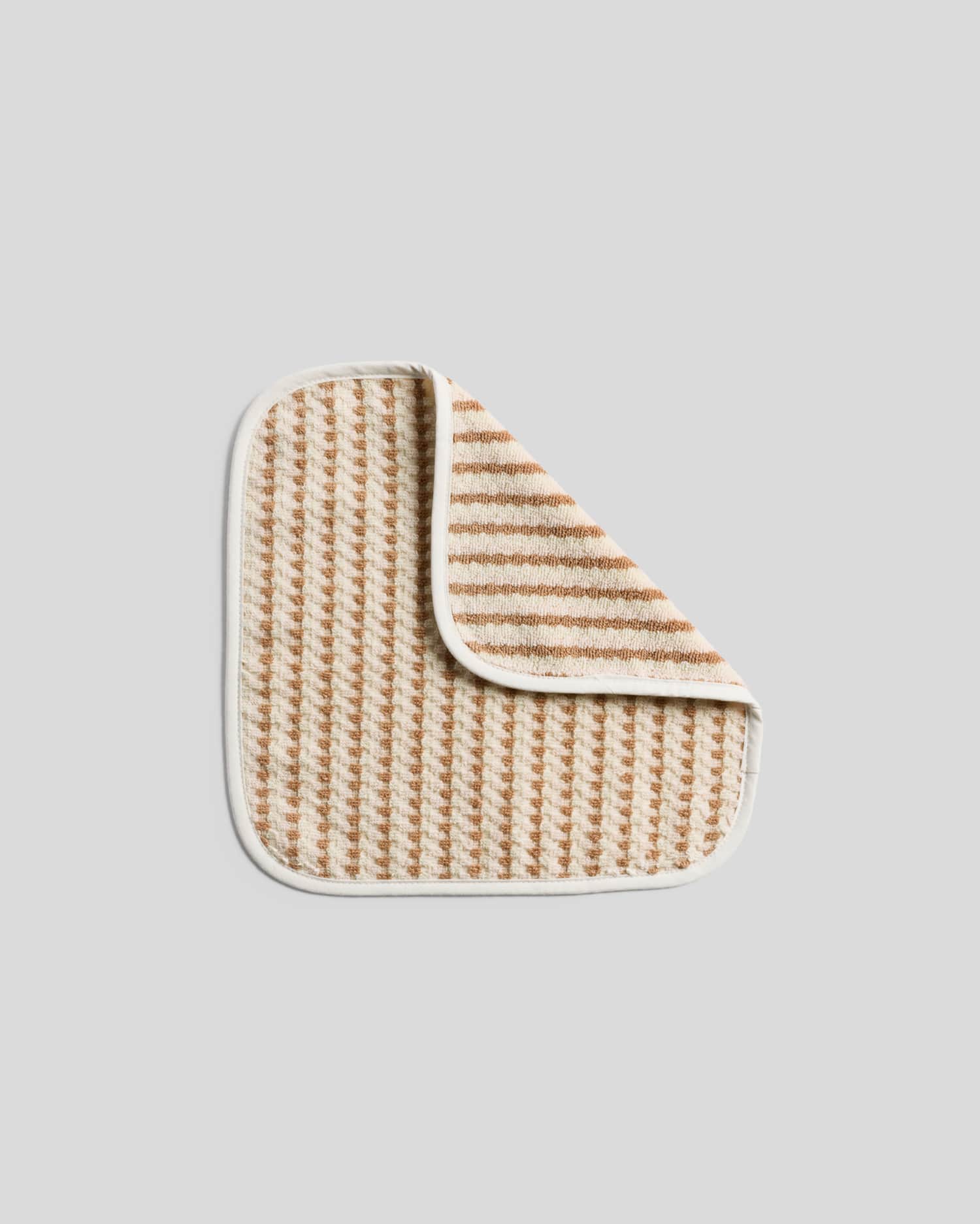 Organic Mini Mosaic Baby Washcloth ( Blush and Adobe)