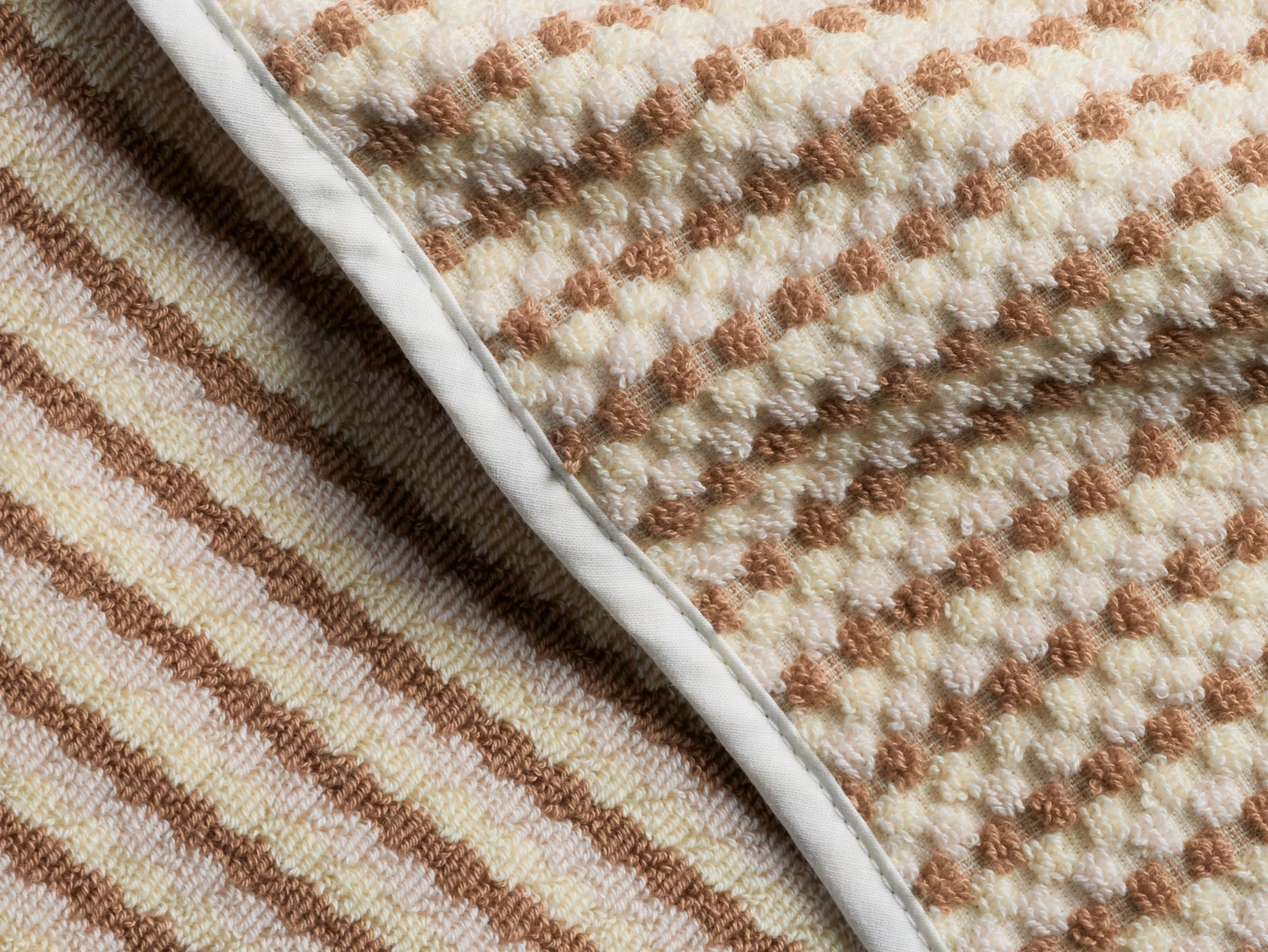Organic Mini Mosaic Baby Washcloth ( Blush and Adobe) - Image 3