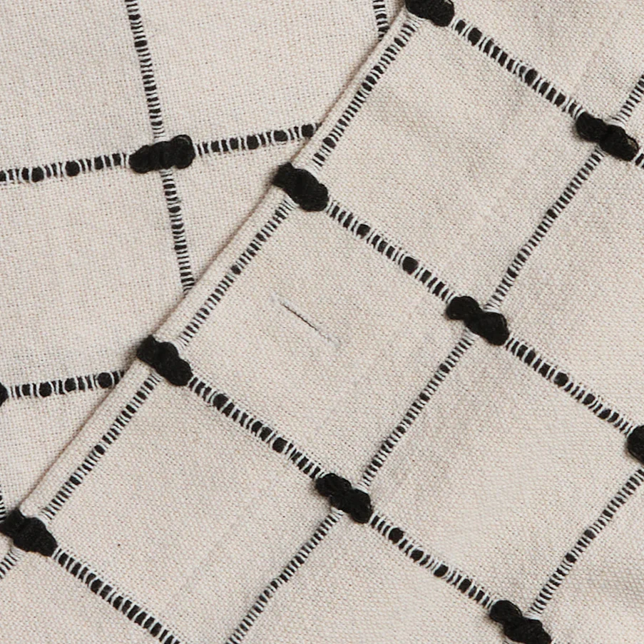 Organic Oasis Shower Curtain (Natural with Soft Black) - Image 3