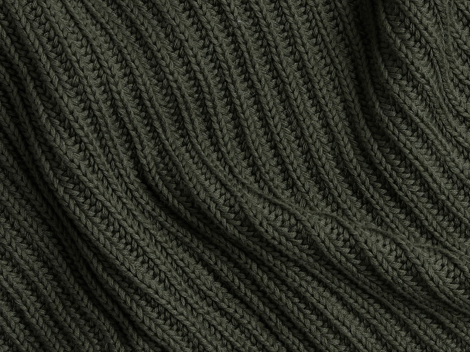 Organic Rib Knit Throw (Evergreen) - Image 2