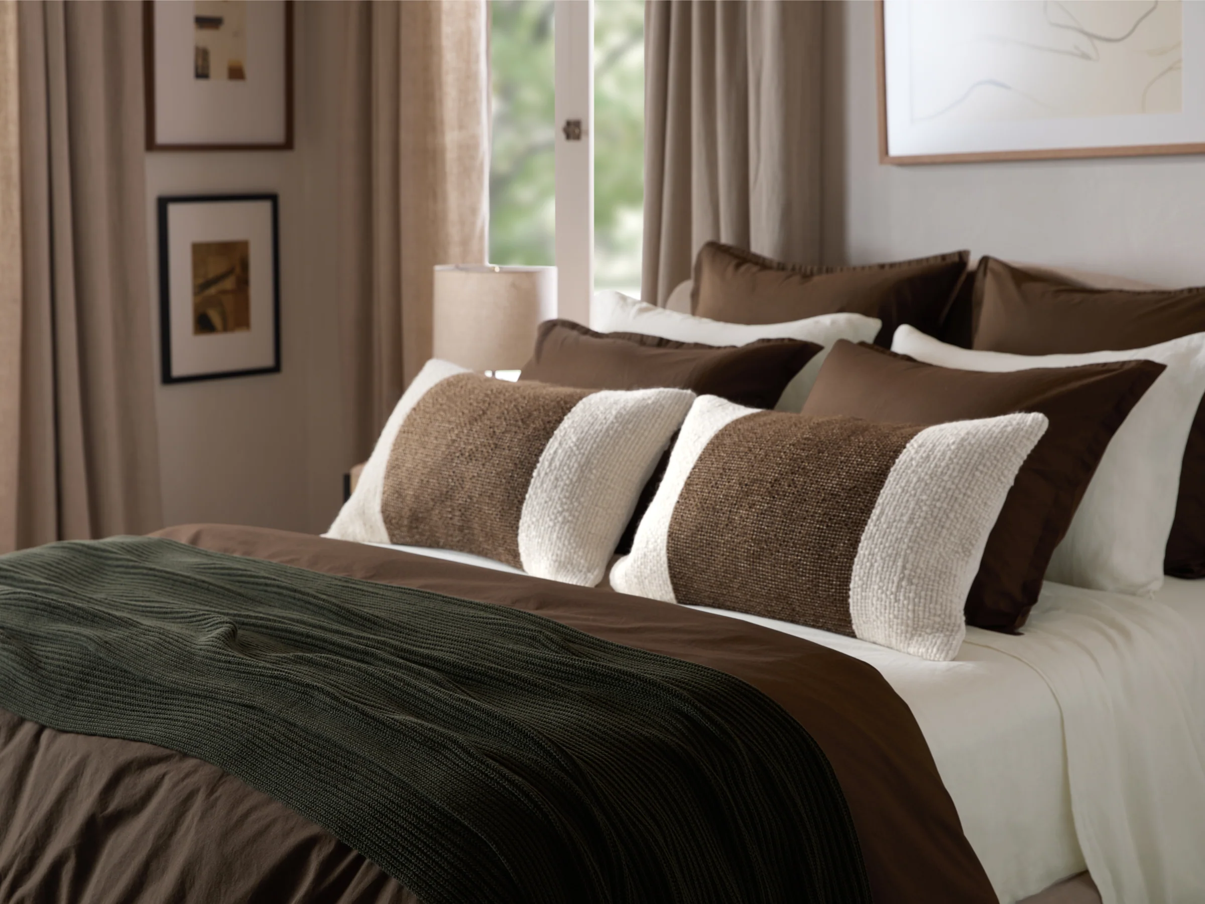 Organic Rib Knit Throw (Evergreen) - Image 3