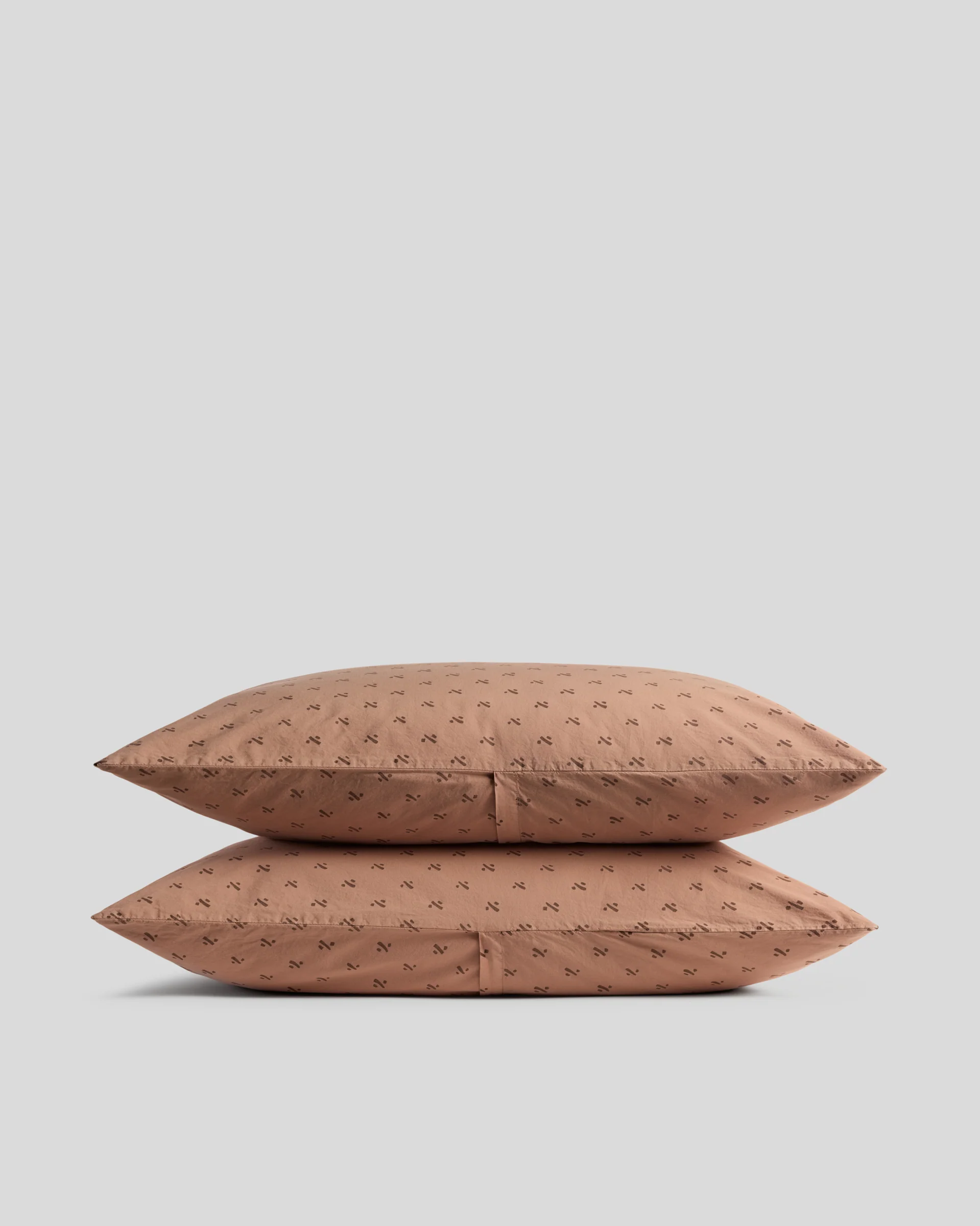 Overdyed Vintage Print Pillowcase Set (Adobe)