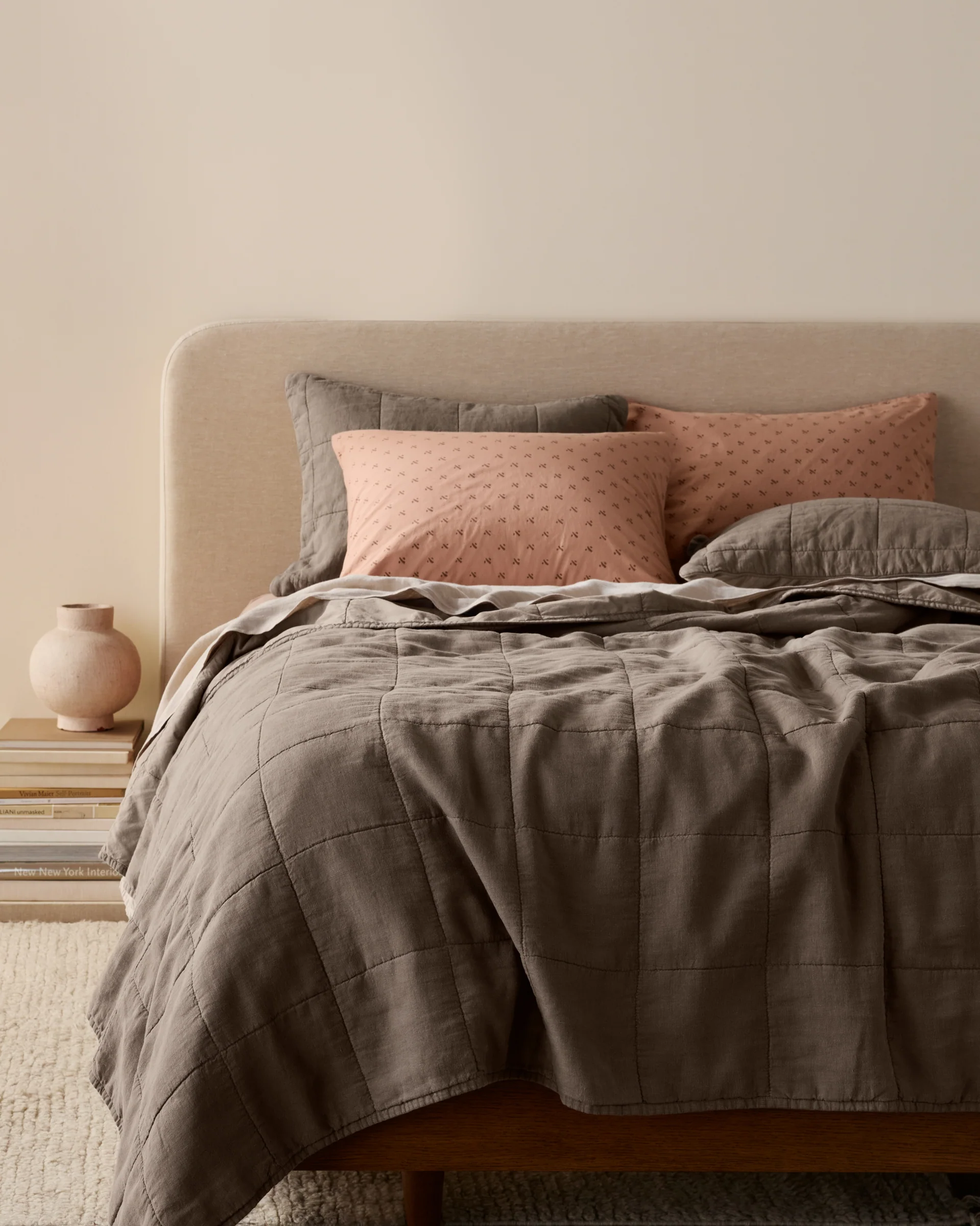 Overdyed Vintage Print Pillowcase Set (Adobe) - Image 4