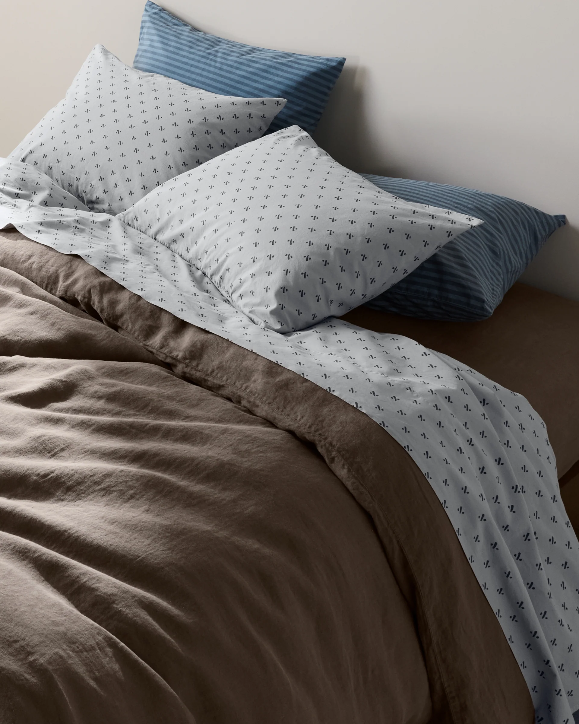 Overdyed Vintage Print Pillowcase Set (Sky) - Image 6