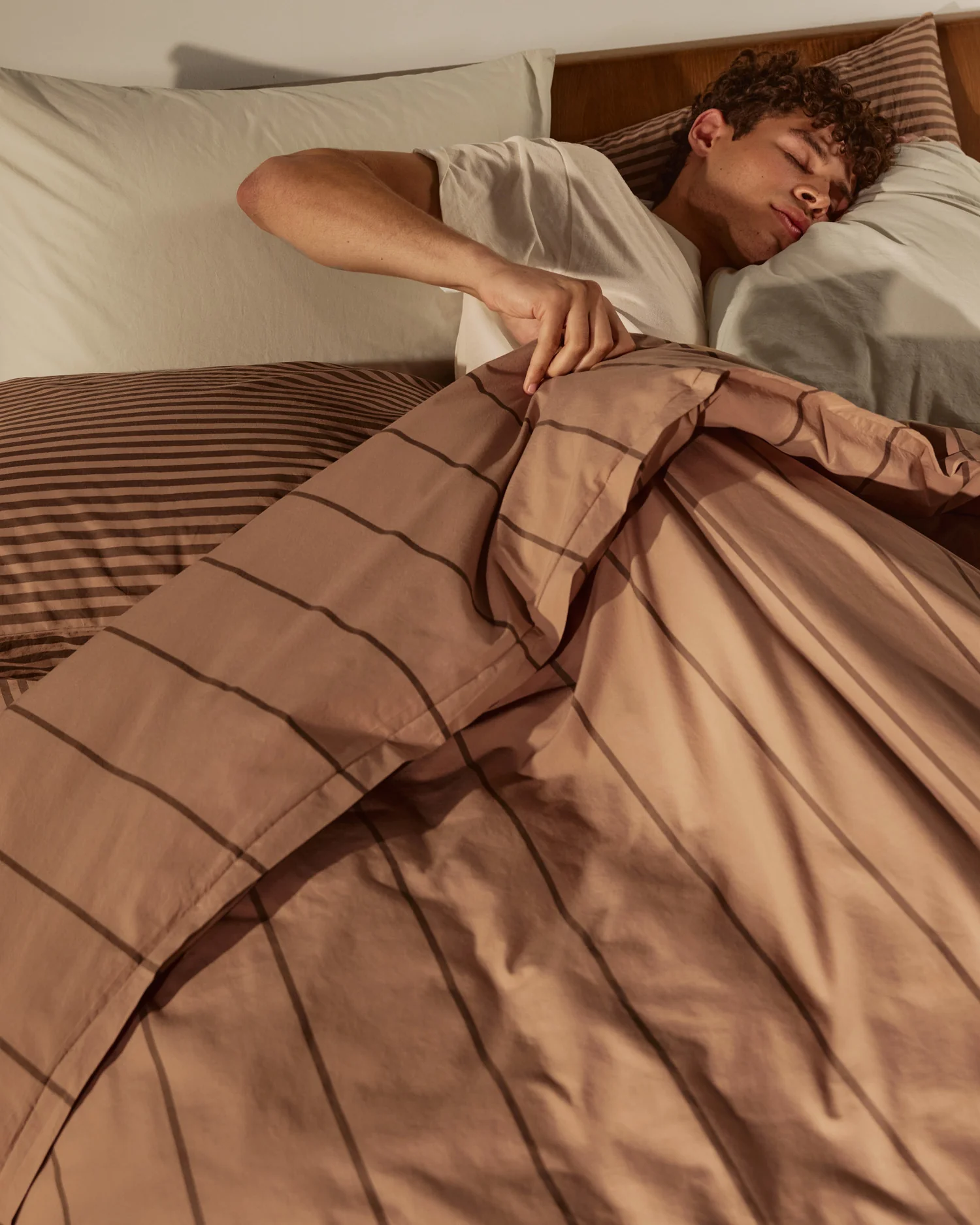 Percale Duvet Cover (Adobe Stripe) - Image 2
