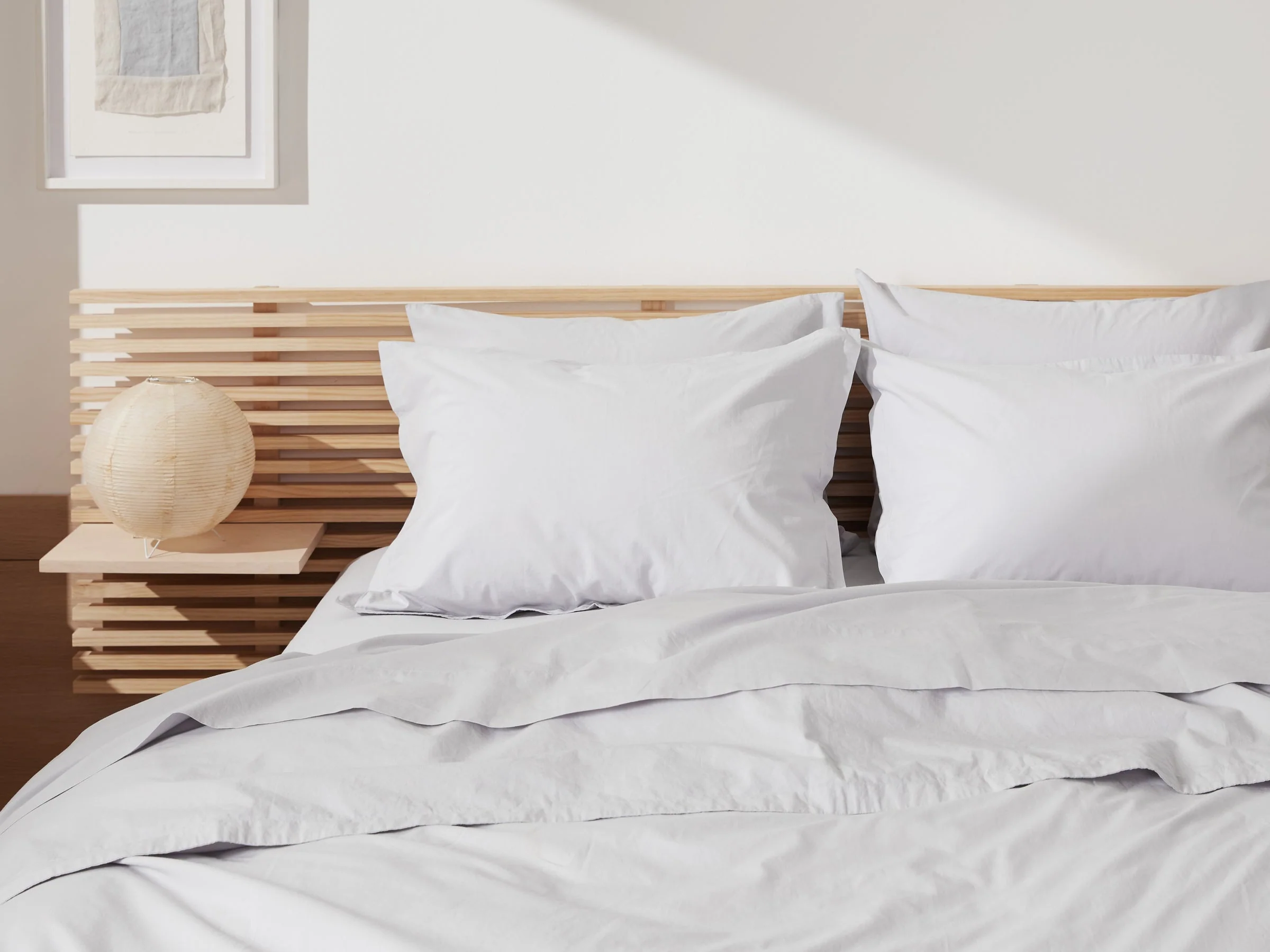 Percale Duvet Cover - FINAL SALE (Light Grey) - Image 2