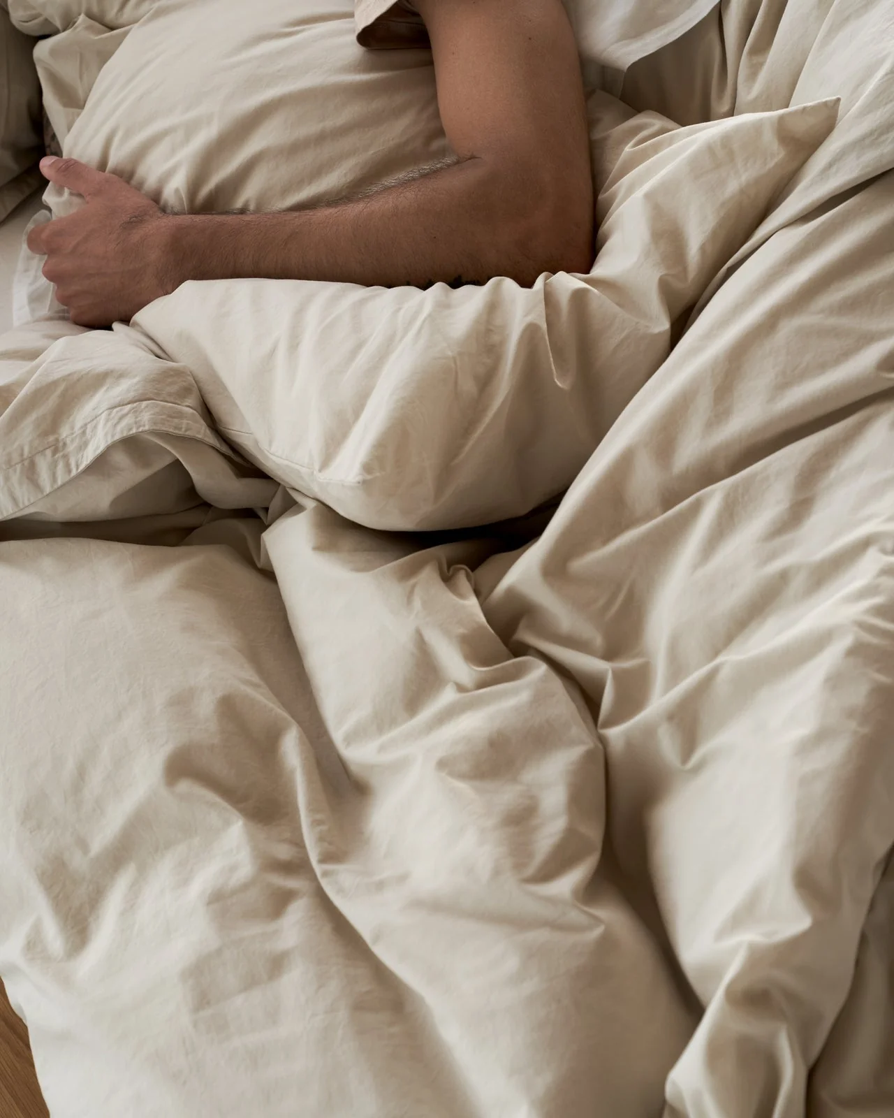 Percale Duvet Cover Set - Bone K/CK - Image 4
