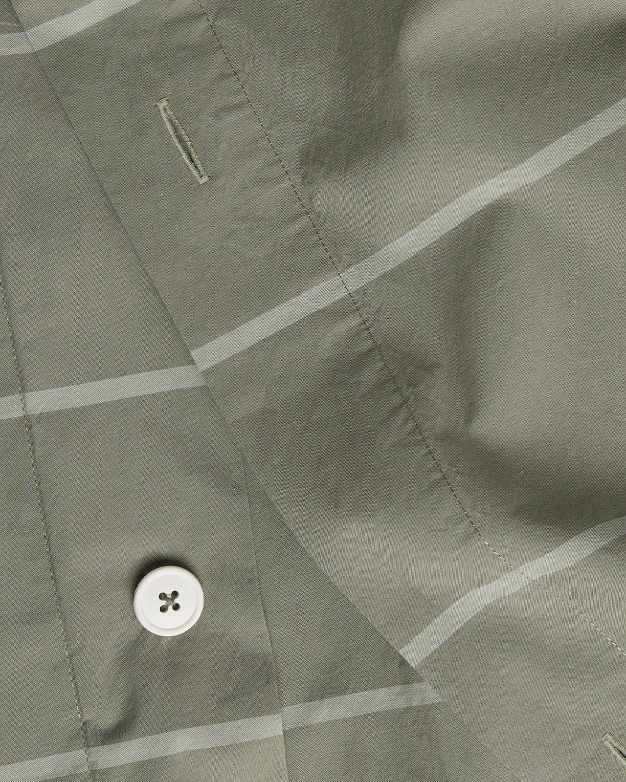 Percale Duvet Cover Set - Moss Stripe K/CK - Image 3