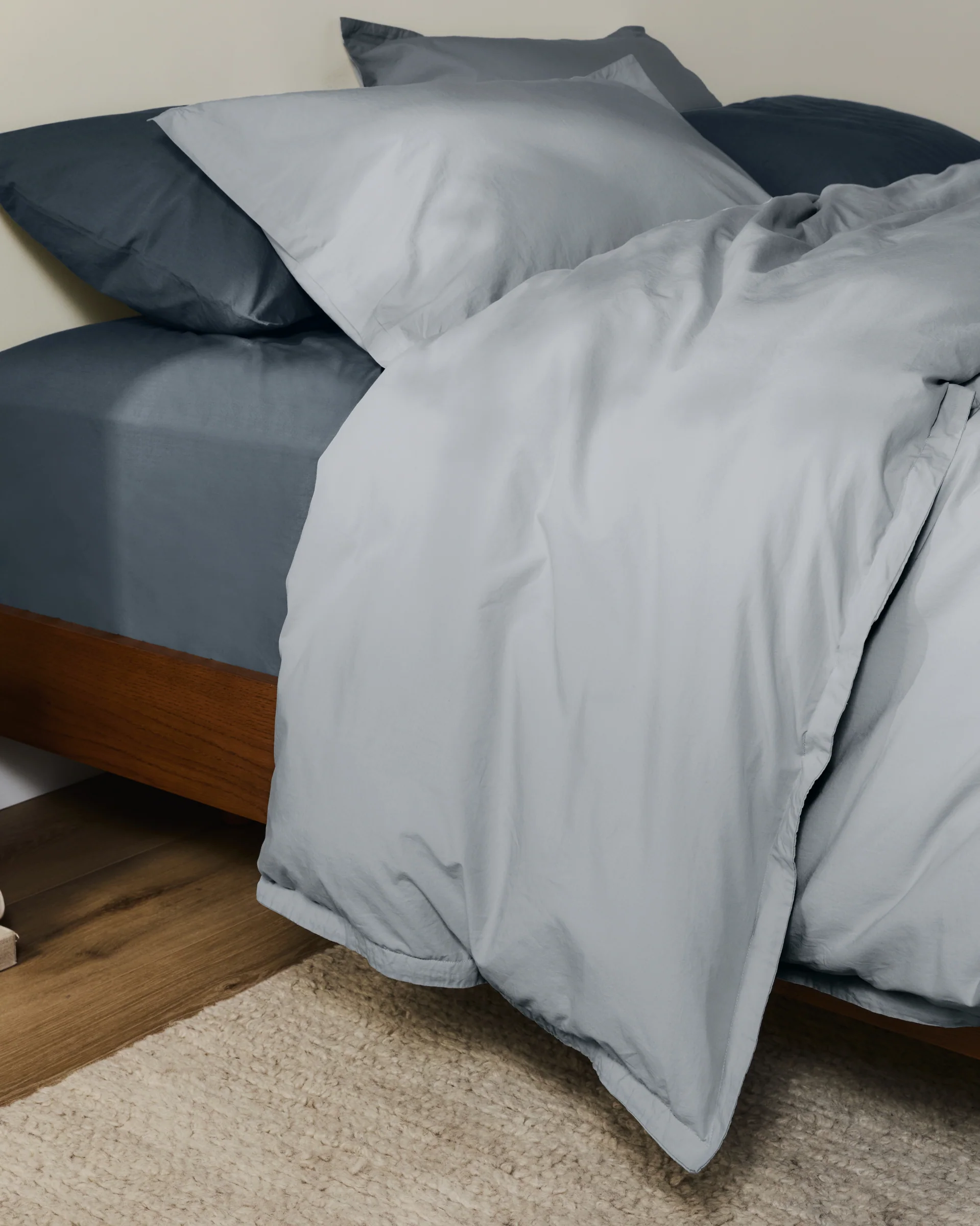 Percale Duvet Cover Set - Sky F/Q - Image 2