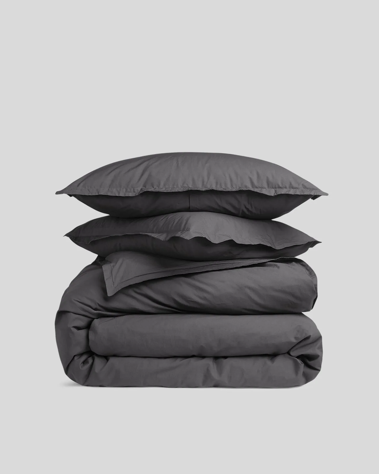 Percale Duvet Cover Set - Slate F/Q