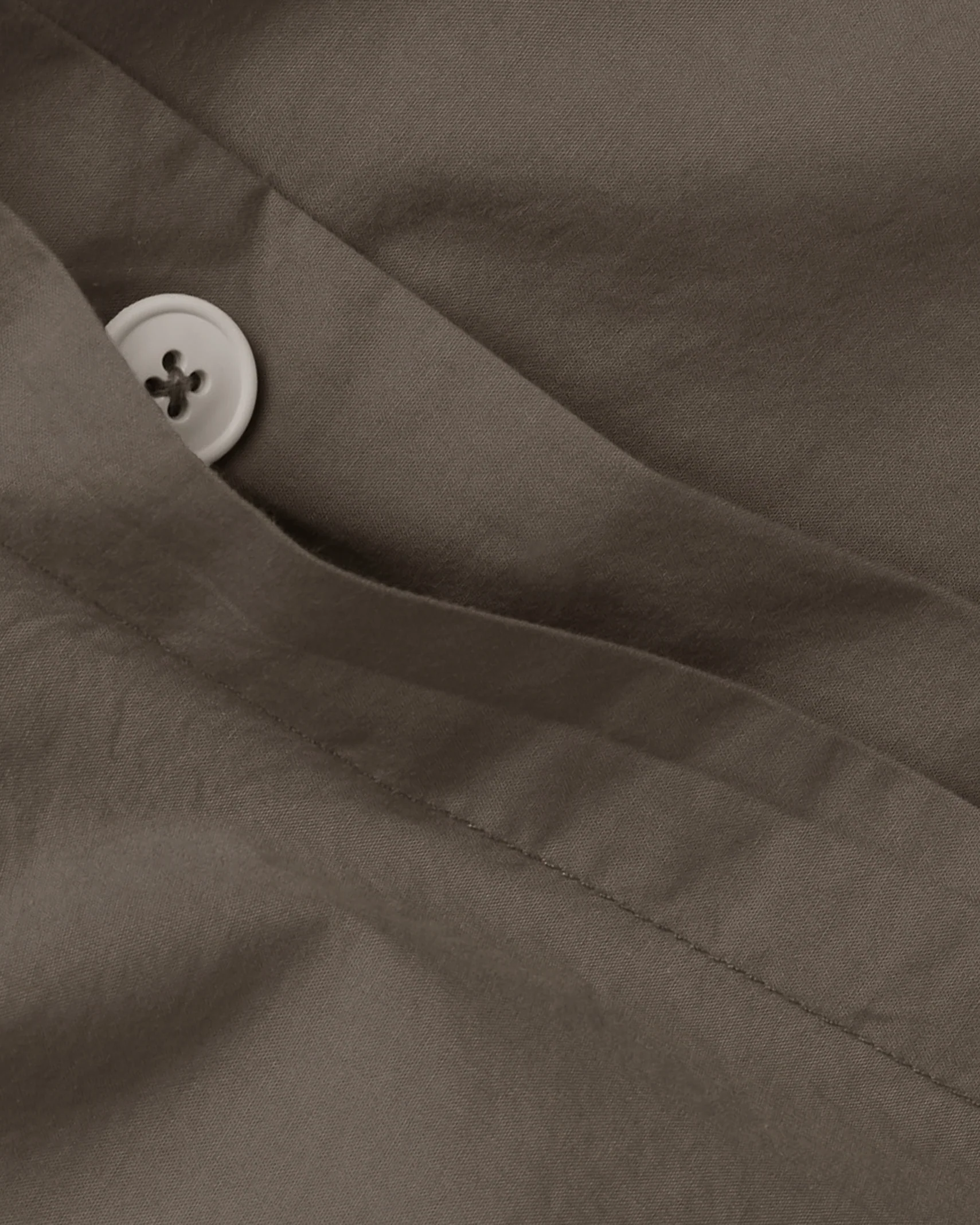 Percale Duvet Cover Set - Warm Grey F/Q - Image 3