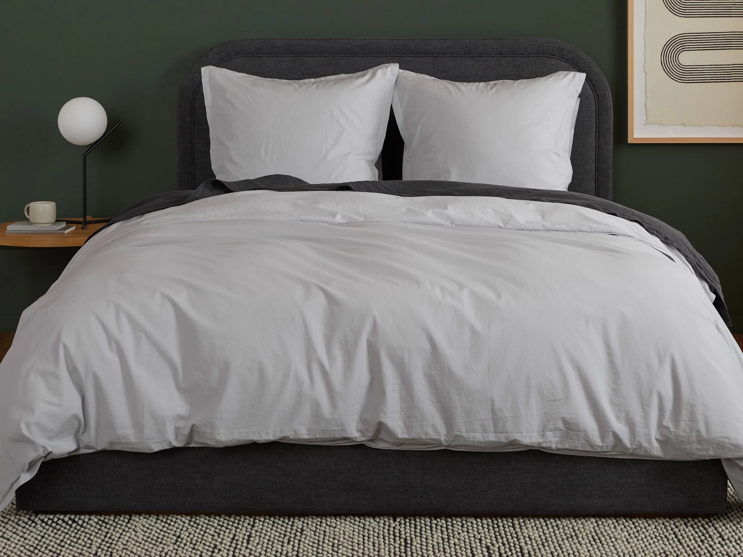 Percale Euro Sham - FINAL SALE (Light Grey) - Image 2