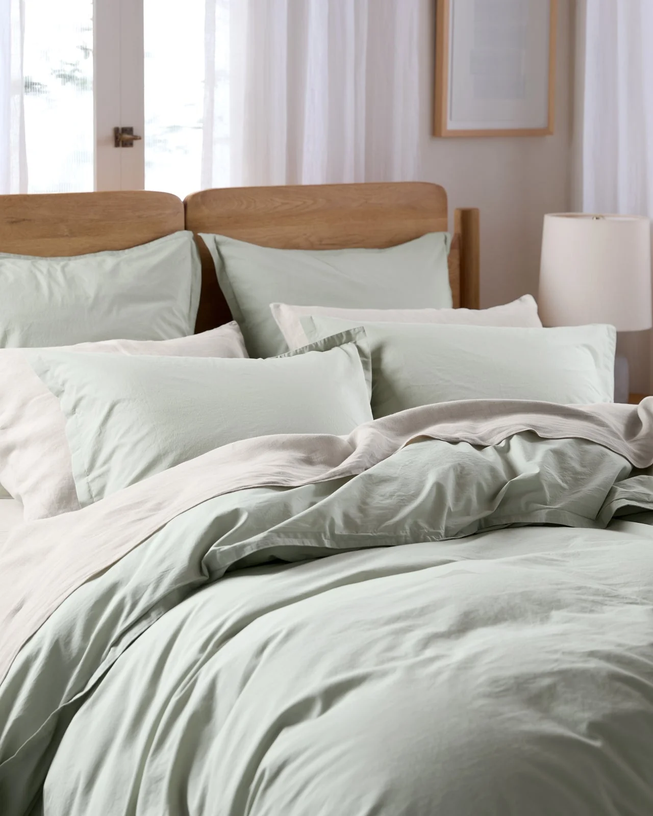 Percale Euro Sham - FINAL SALE (Sage) - Image 4