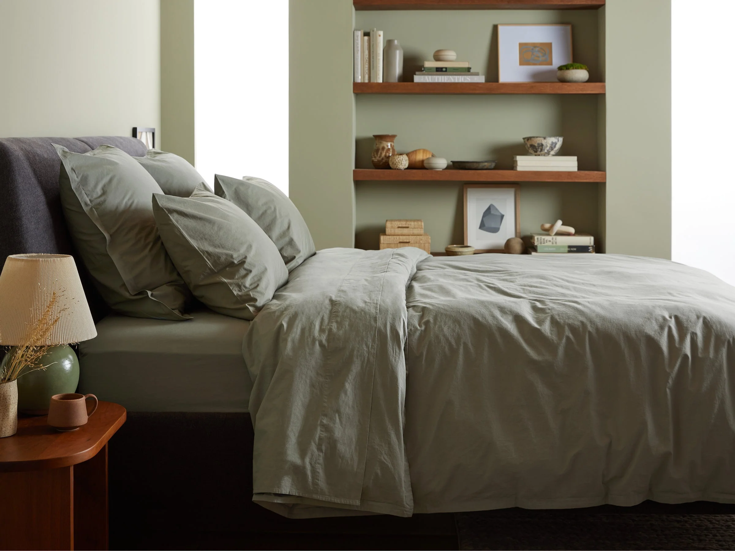 Percale Fabric Swatch (Moss) - Image 3