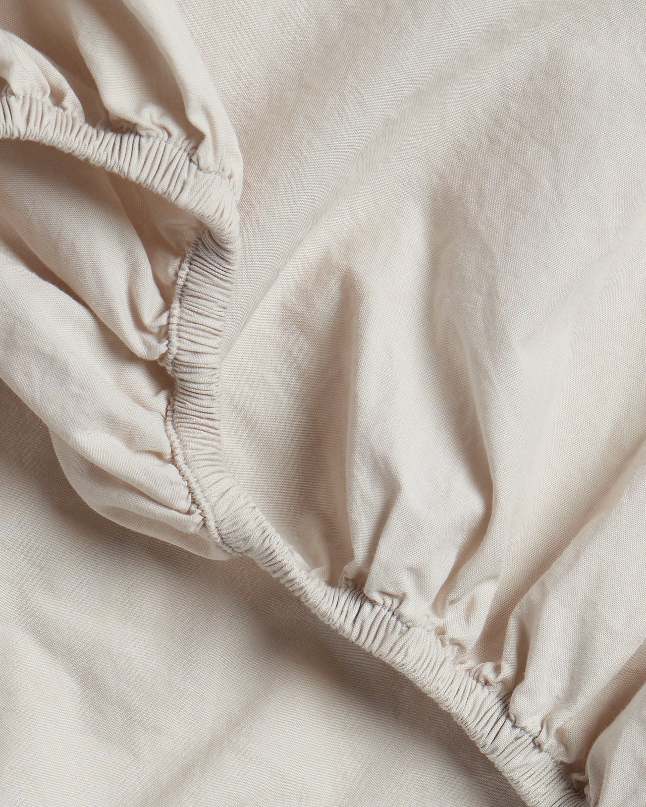 Percale Fitted Sheet (Bone) - Image 3
