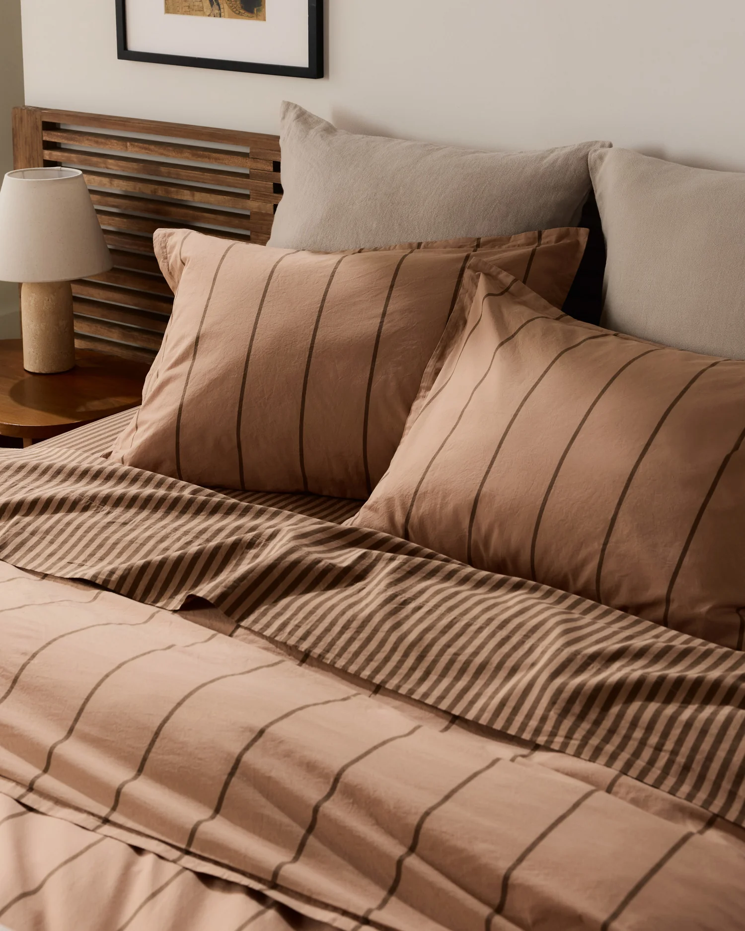 Percale Sham Set (Adobe Stripe) - Image 2